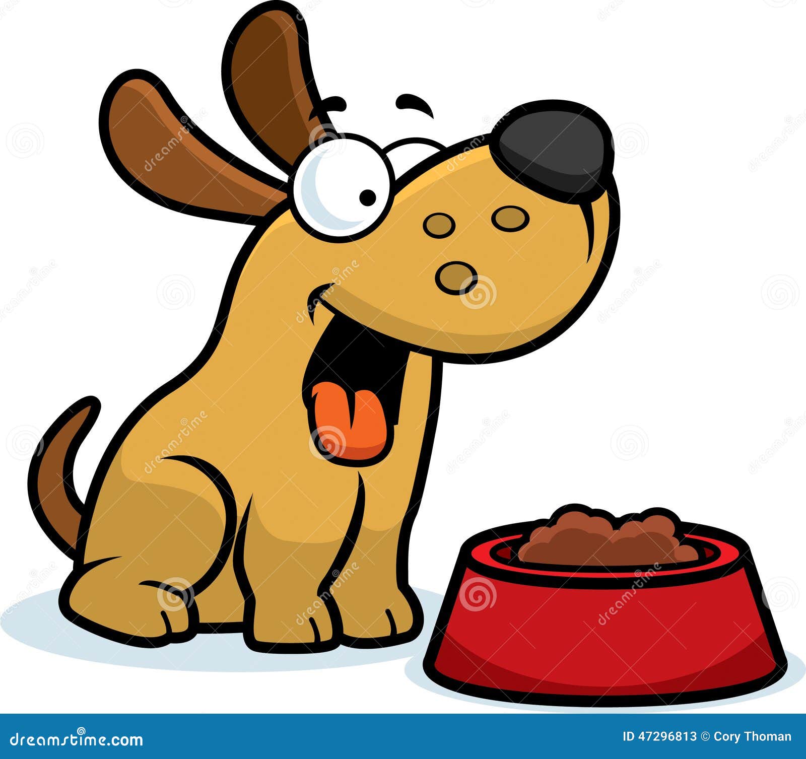 Cartoon Dog Food stock vector. Illustration of hungry