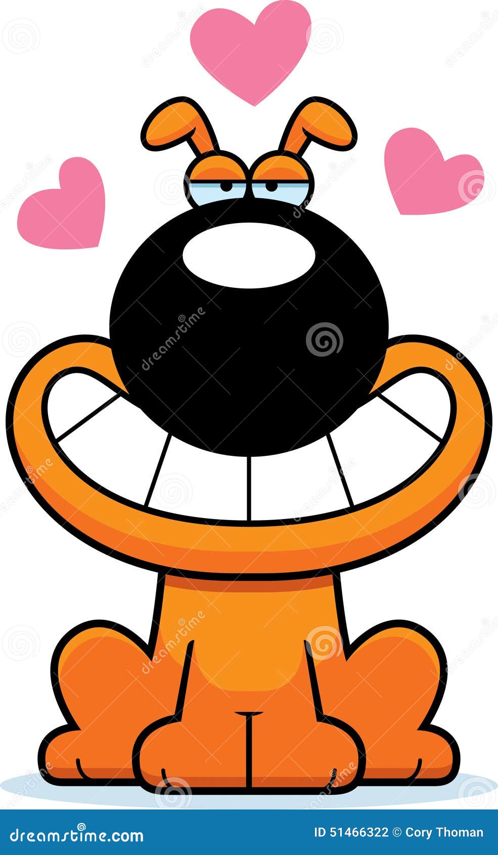 Cartoon Dog Love stock vector. Illustration of affection 51466322