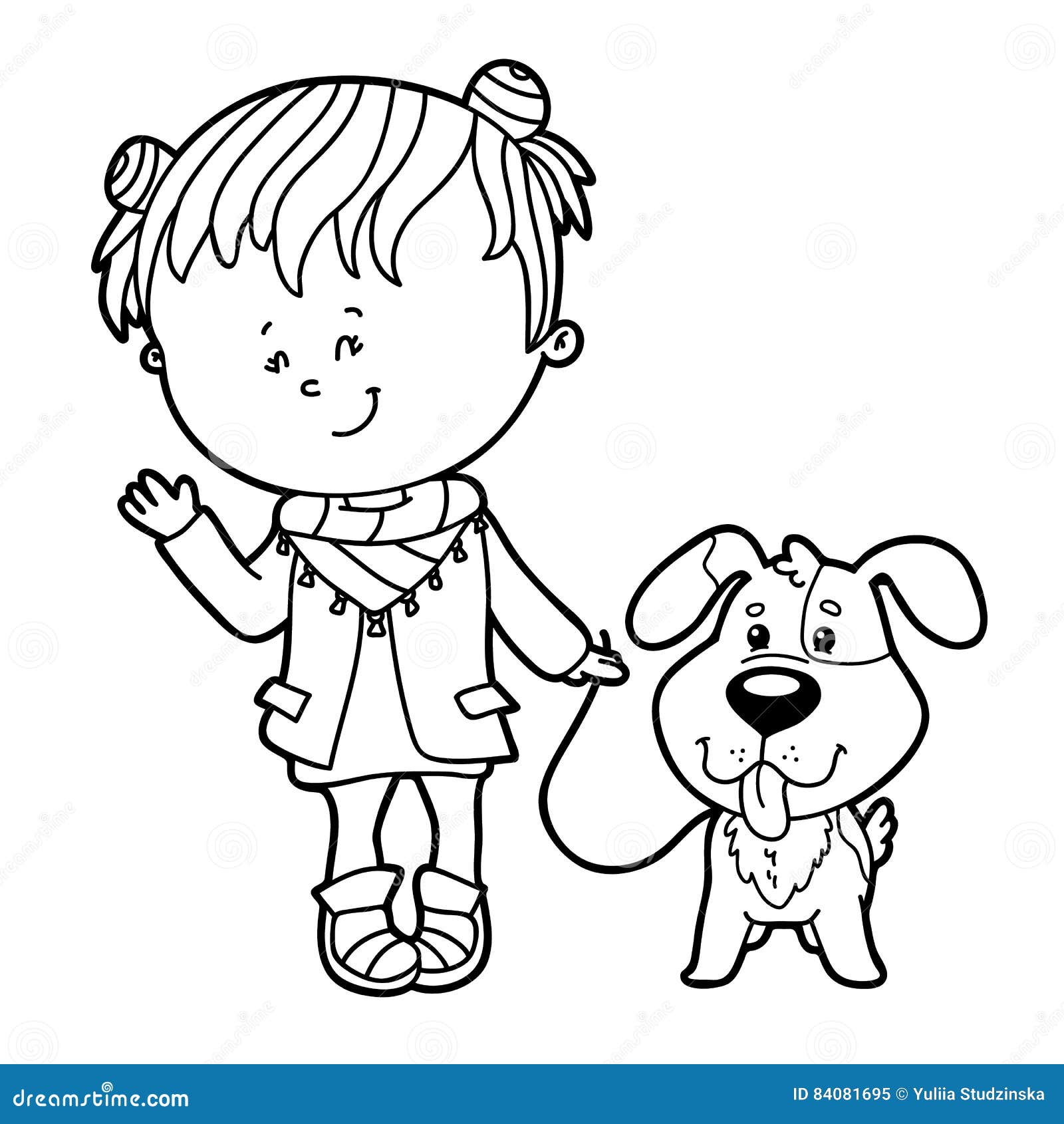 Cartoon dog stock vector. Illustration of decoration - 84081695