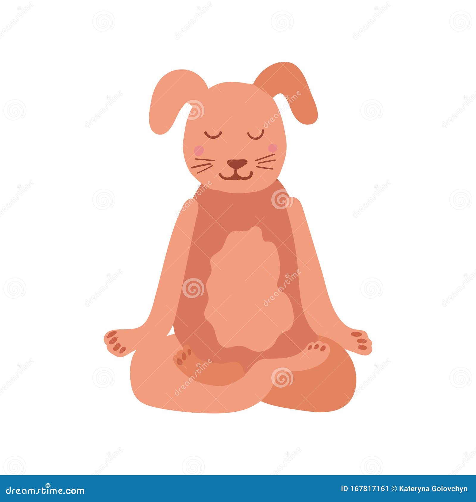 bijtend dilemma iets Cartoon Dog Voert Yoga-oefening Uit Tekening, Zittend in Lotus Postuur En  Meditatie Van Vipassana Meditatie Vector Illustratie - Illustration of  geschiktheid, beeldverhaal: 167817161