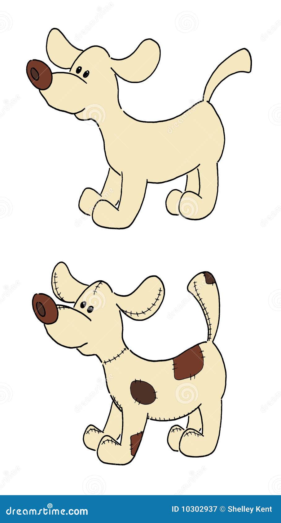 Cartoon dogs stock illustration. Illustration of canine - 10302937