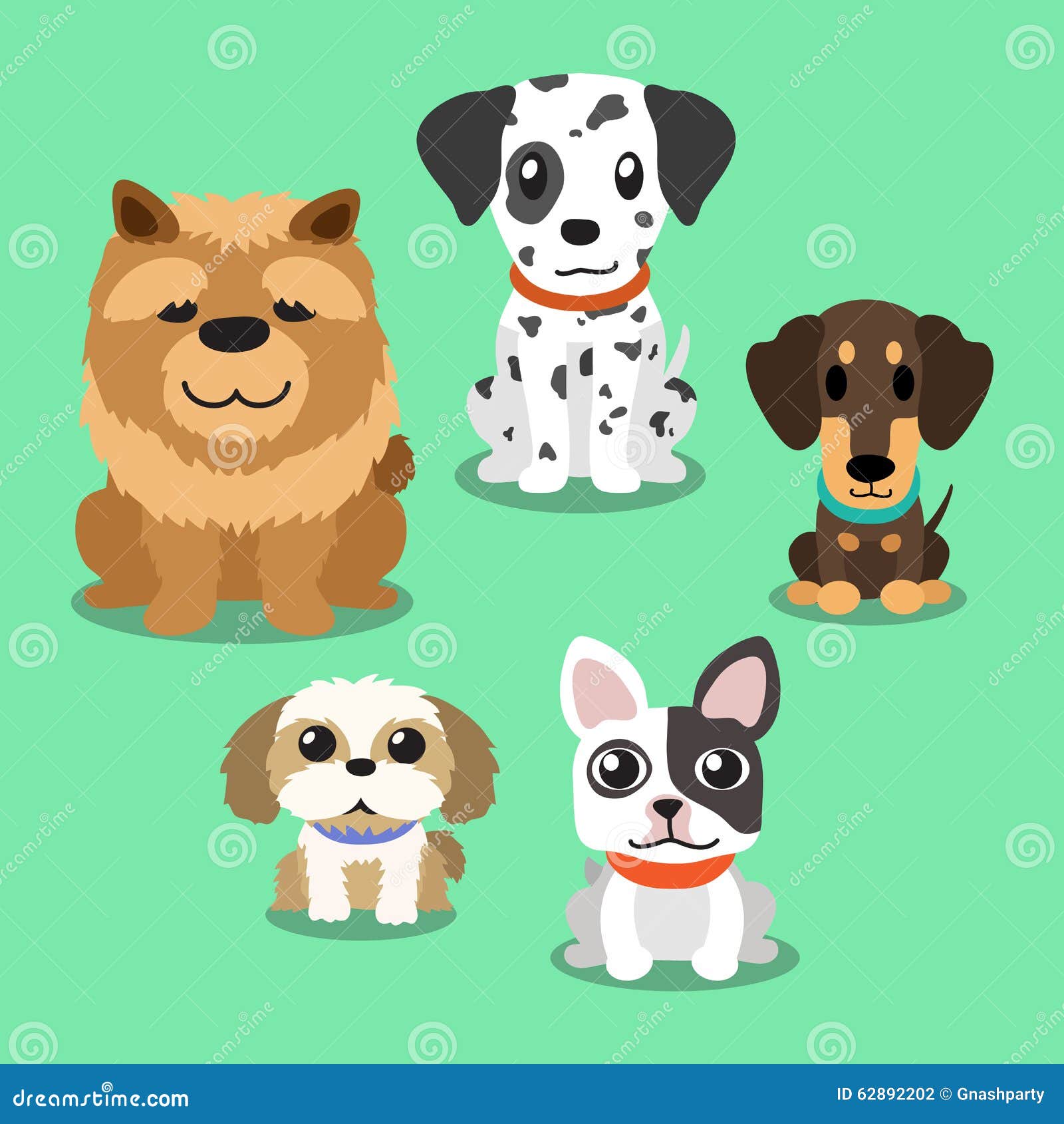 Cartoon dogs standing stock vector. Illustration of animal 62892202