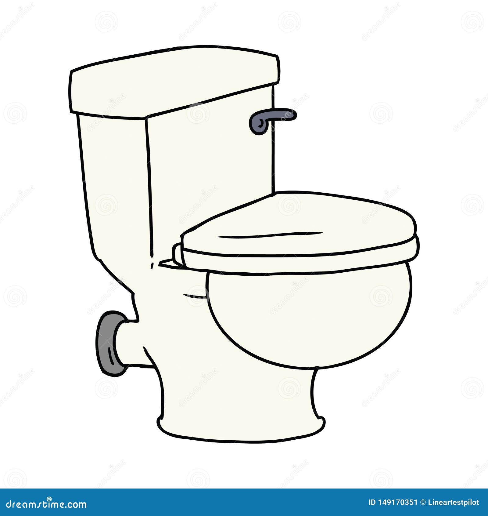 Cartoon Doodle of a Bathroom Toilet Stock Vector - Illustration of artwork,  cartoon: 149170351