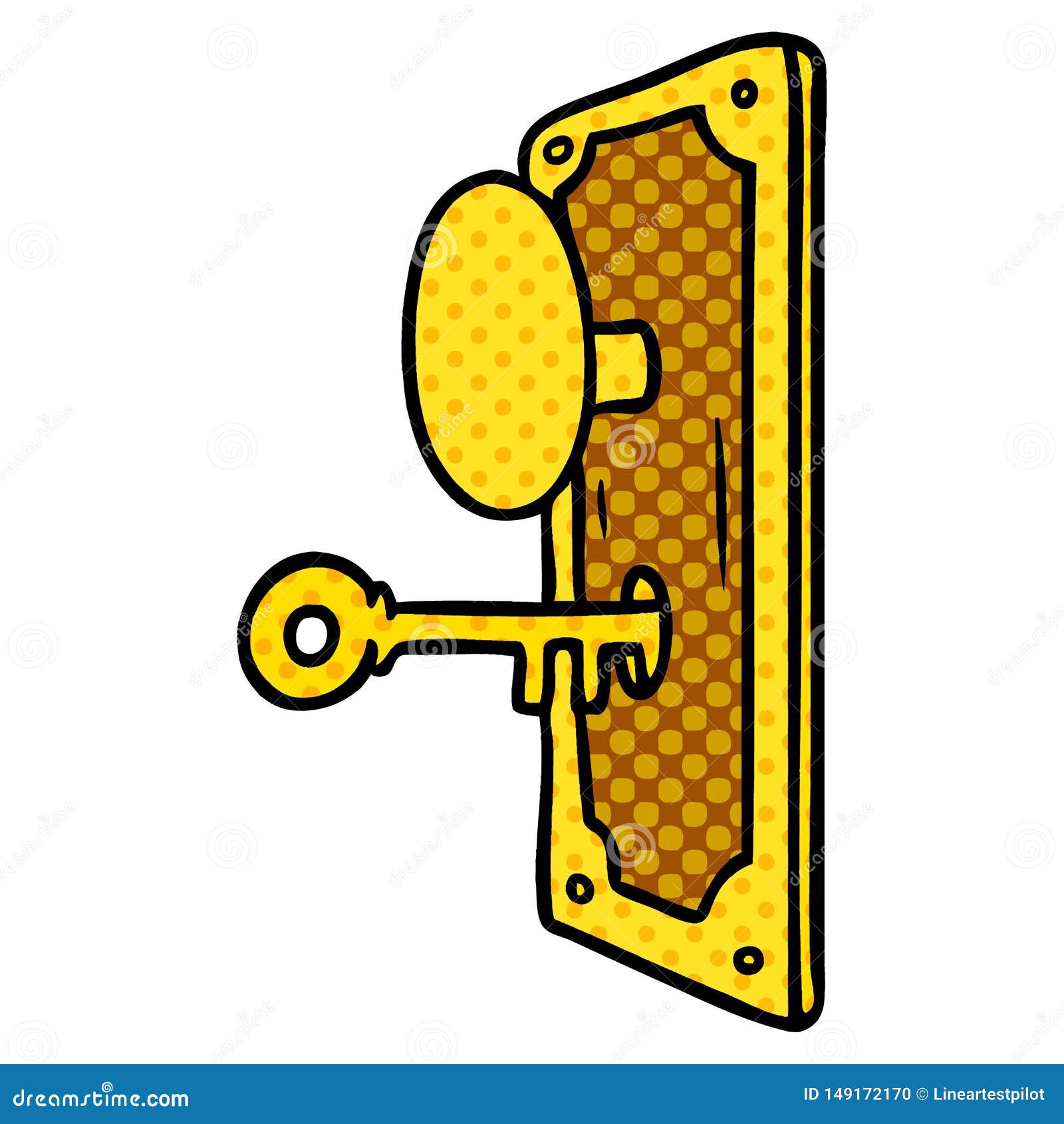 Cartoon Doodle of a Door Handle Stock Vector Illustration of cartoon