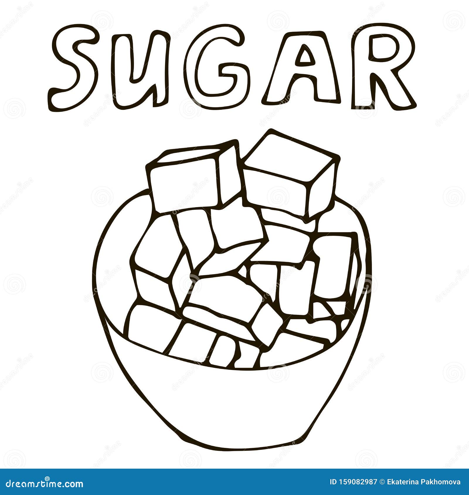 Cartoon Doodle Linear Sugar, Cubes Isolated on White Background. Stock Vector - Illustration of diet, isolated: 159082987 Cartoon Doodle Linear Sugar, Cubes Isolated on White Background. Stock Vector - Illustration of diet, isolated: 159082987