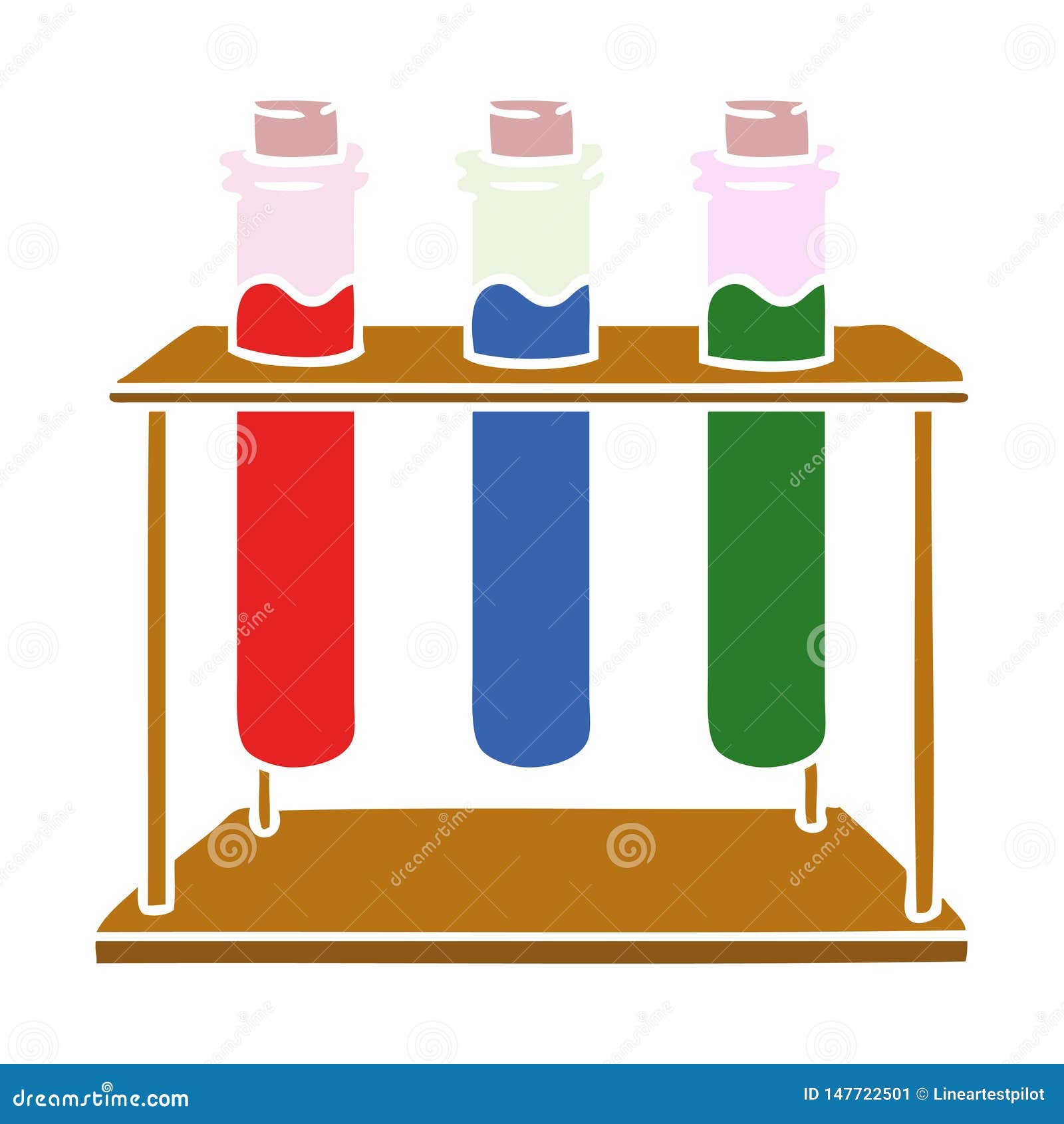 Cartoon Doodle of a Science Test Tube Stock Vector Illustration of glass, science 147722501