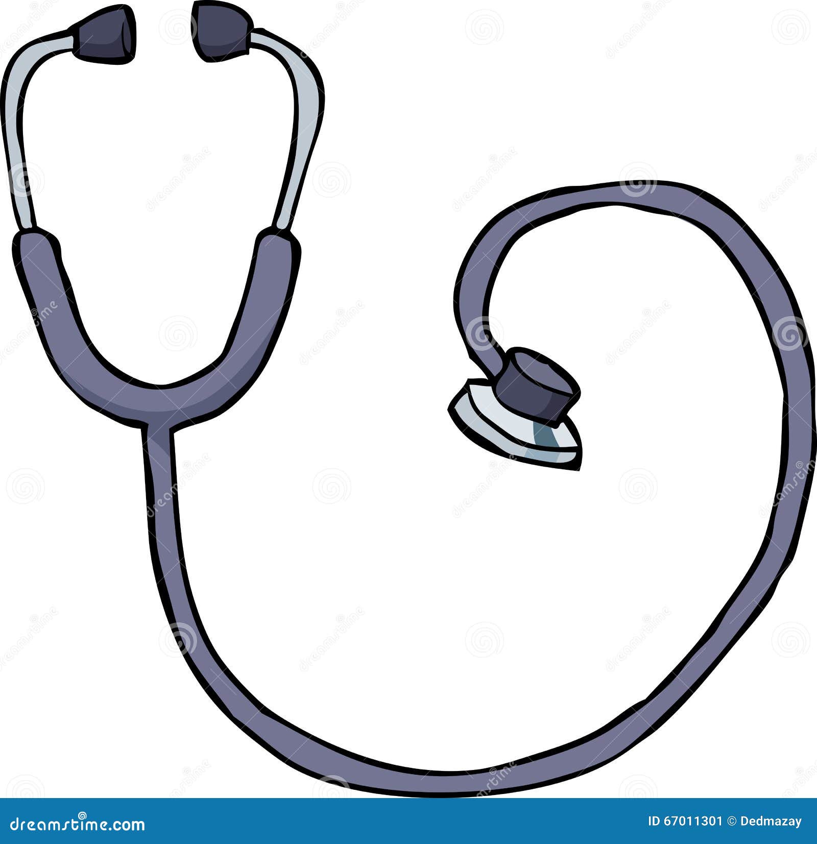 Cartoon doodle stethoscope stock vector. Illustration of hospital - 67011301