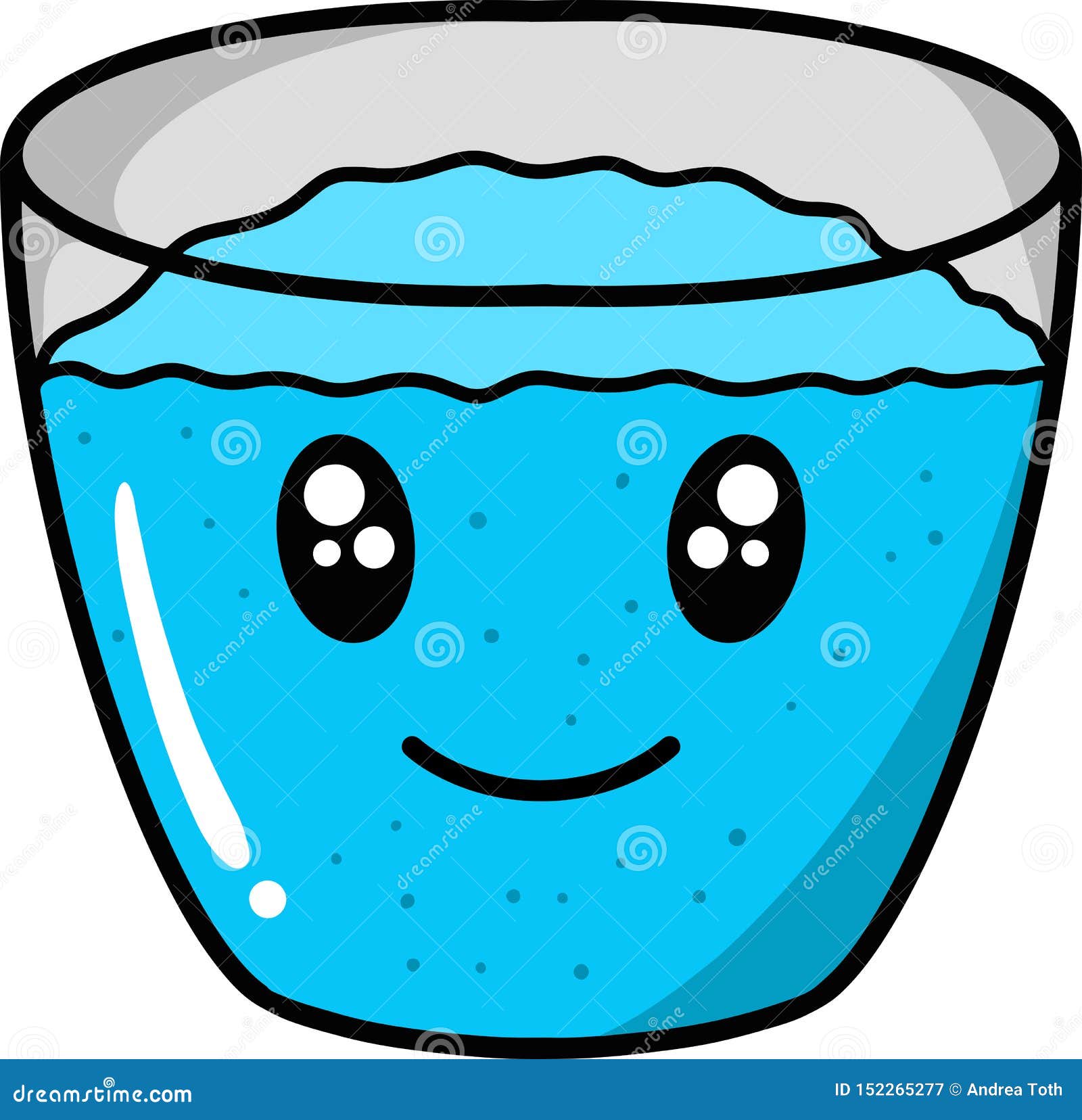 Hand Drawing Cartoon Doodle Water Glass Vector Ipad Pro Procreate Drawing  with Apple Pencil Stock Illustration - Illustration of drawn, bubble:  152265277