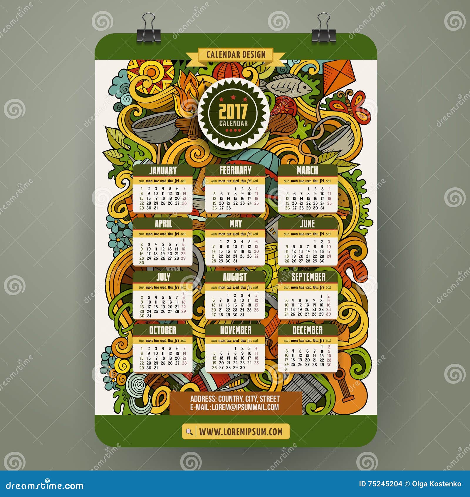 detailed calendar