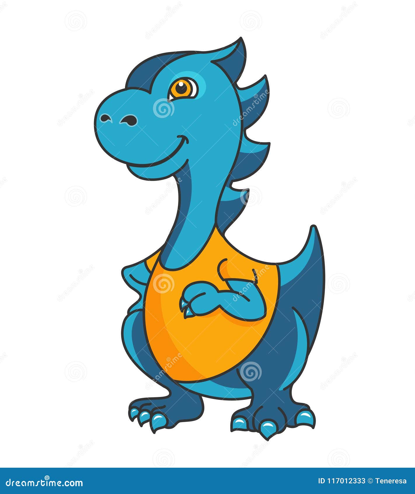 cartoon dragon or dinosaur mascot