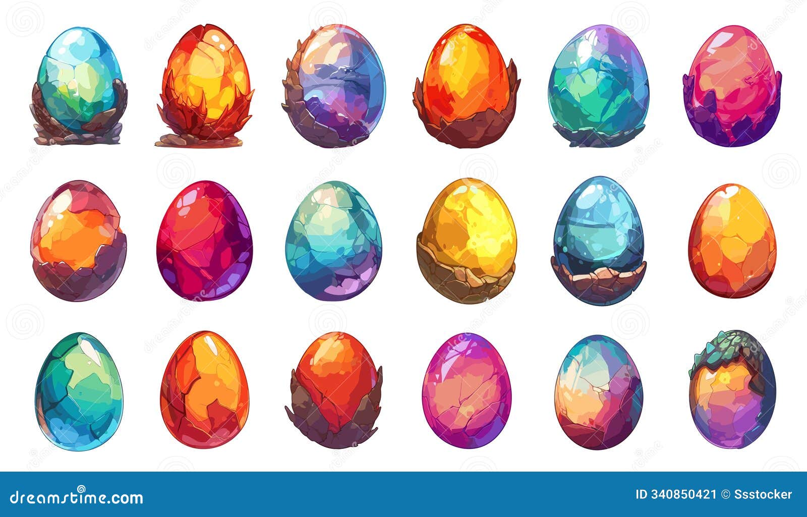 Dragon Eggs On A High Cliff, Dragon Wallpaper. Stock Image