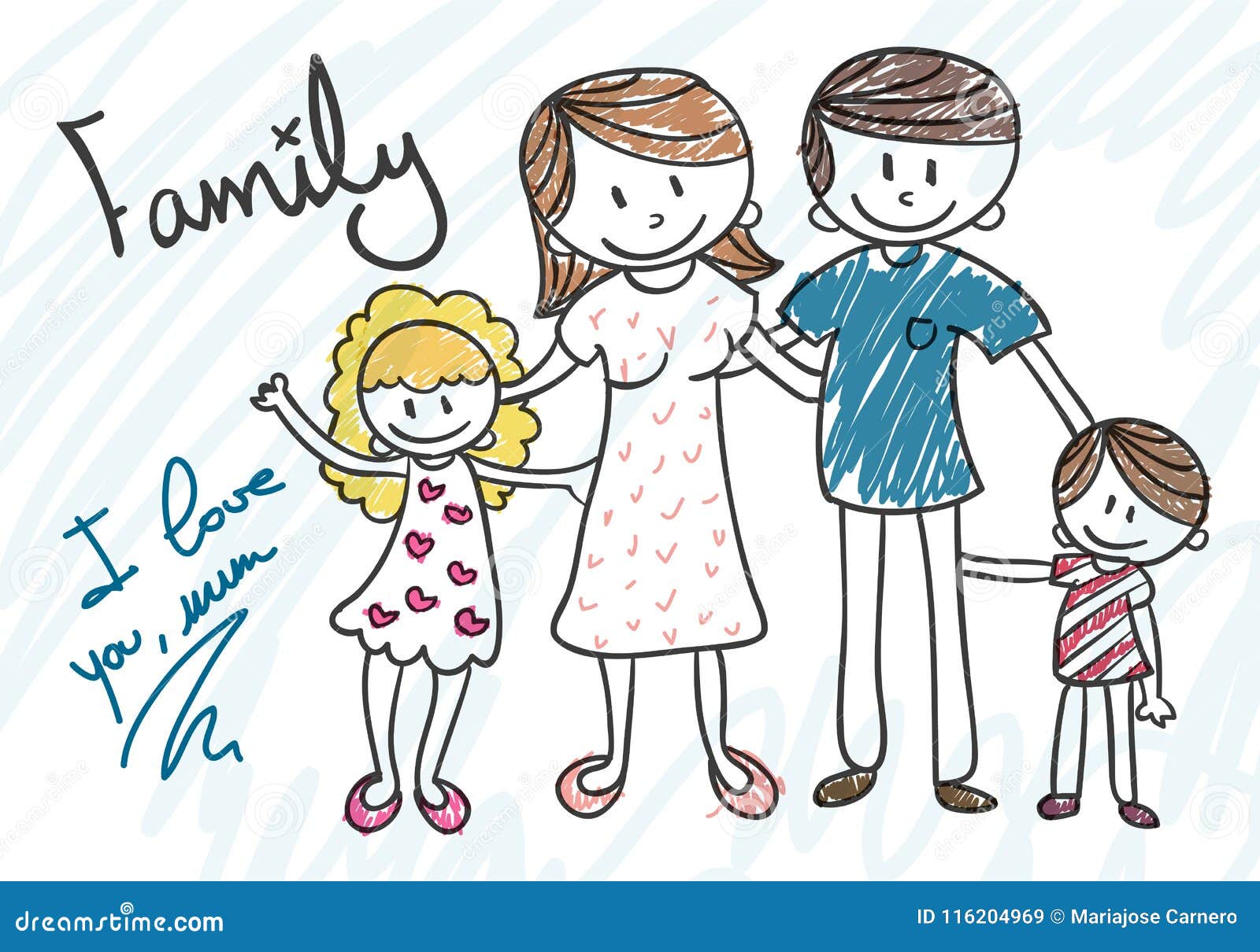 Happy Family Drawing Easy Step By Step - art-scalawag