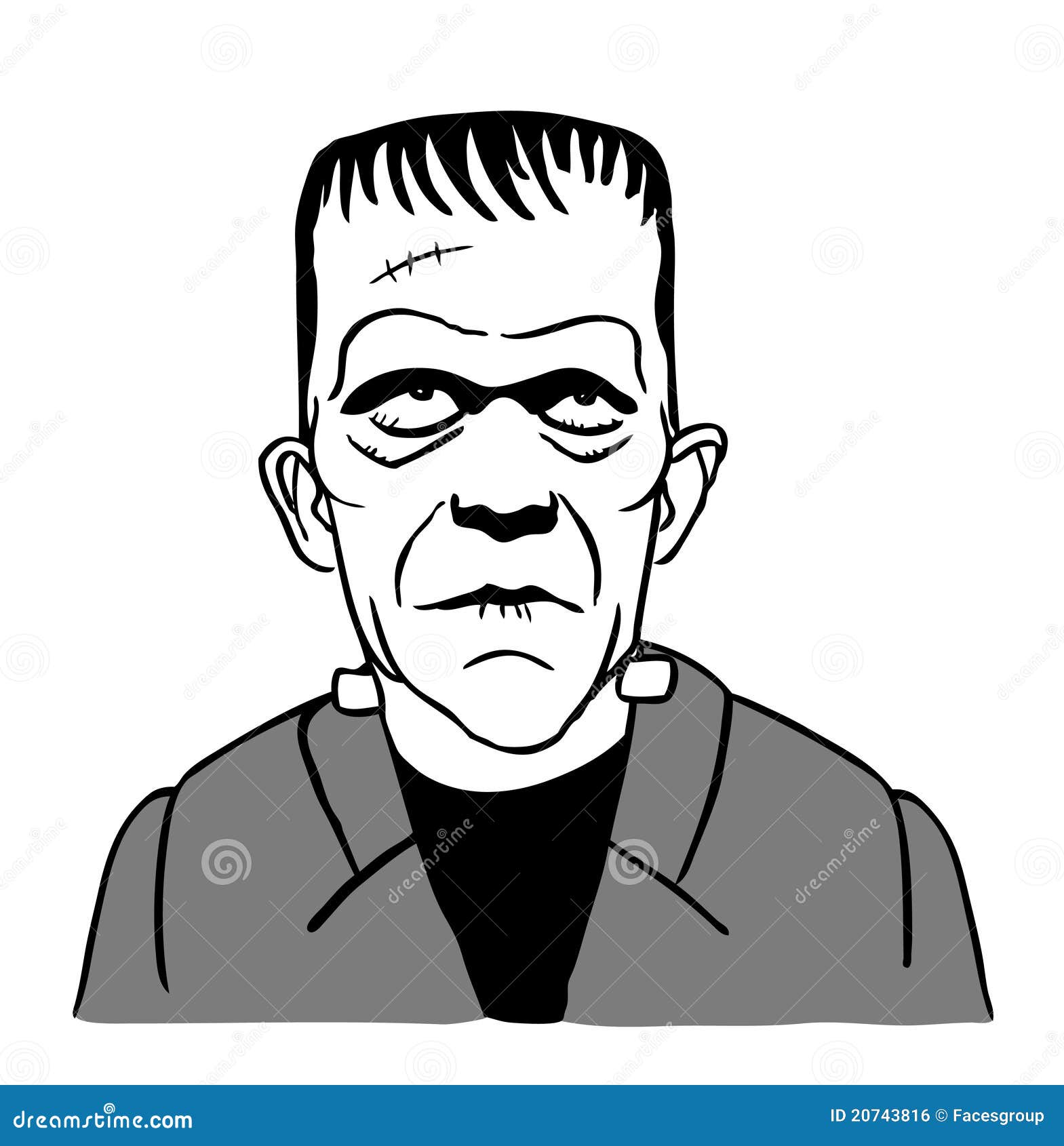 Cartoon Drawing of Frankenstein Stock Vector - Illustration of ...
