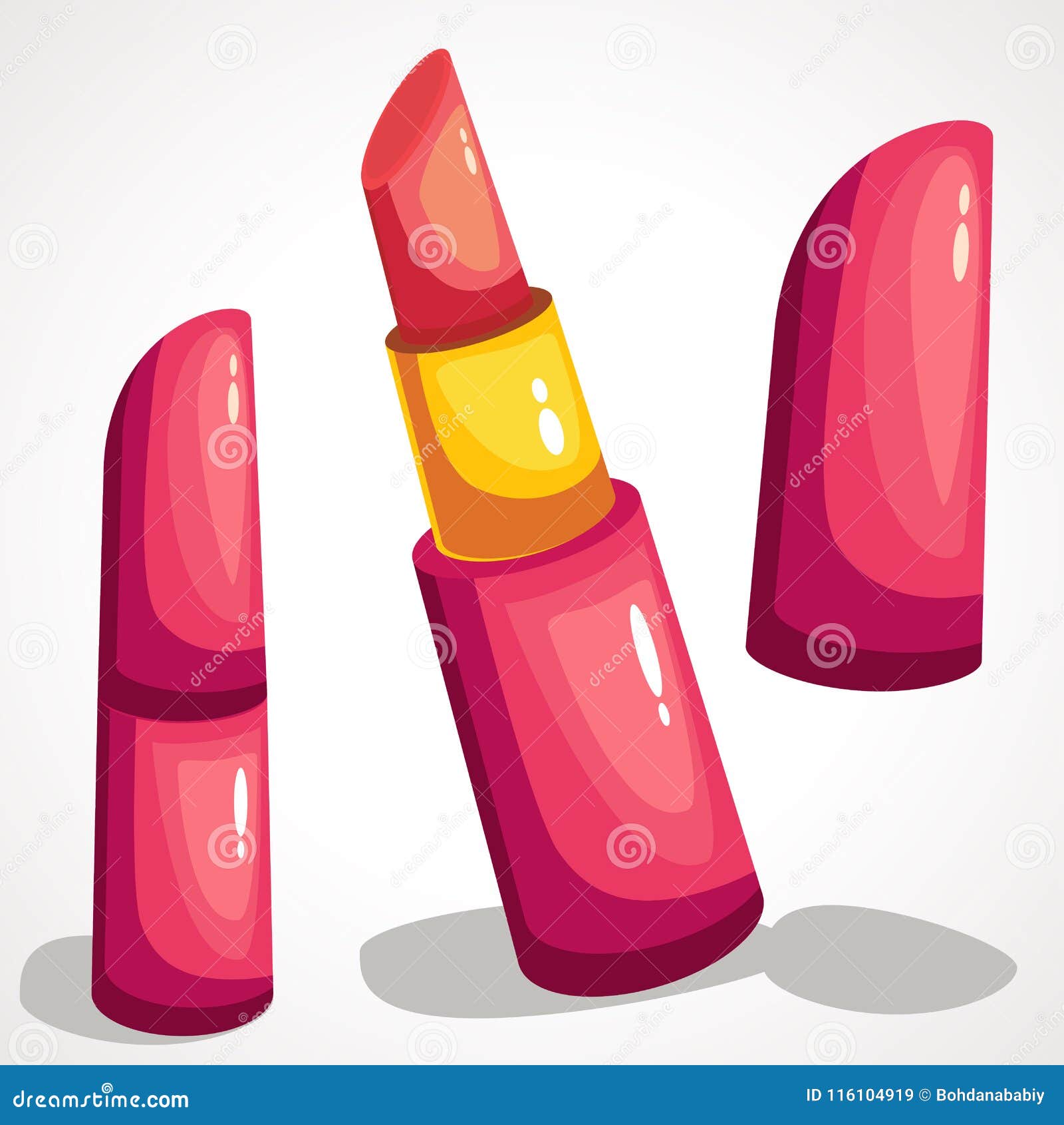 A Cartoon Drawing of Lipstick Stock Vector Illustration of