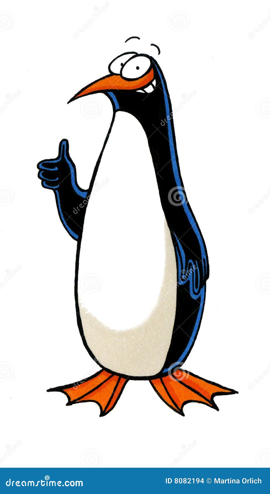 Cartoon Drawing of Smiling Penguin Stock Illustration - Illustration of  grin, wildlife: 8082194