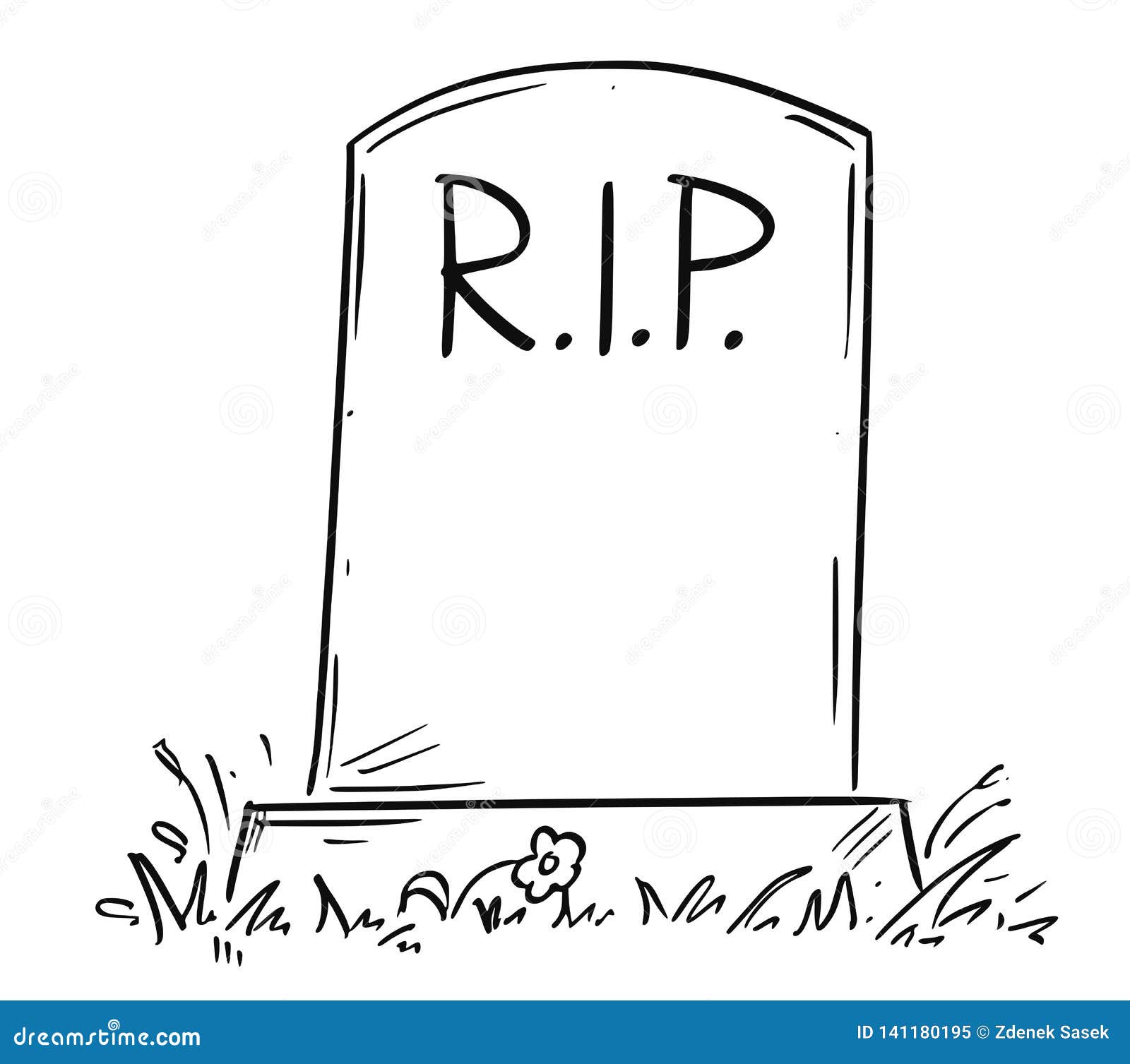 Cartoon Drawing of Tombstone with RIP or Rest in Peace Text Stock Vector -  Illustration of funeral, rest: 141180195