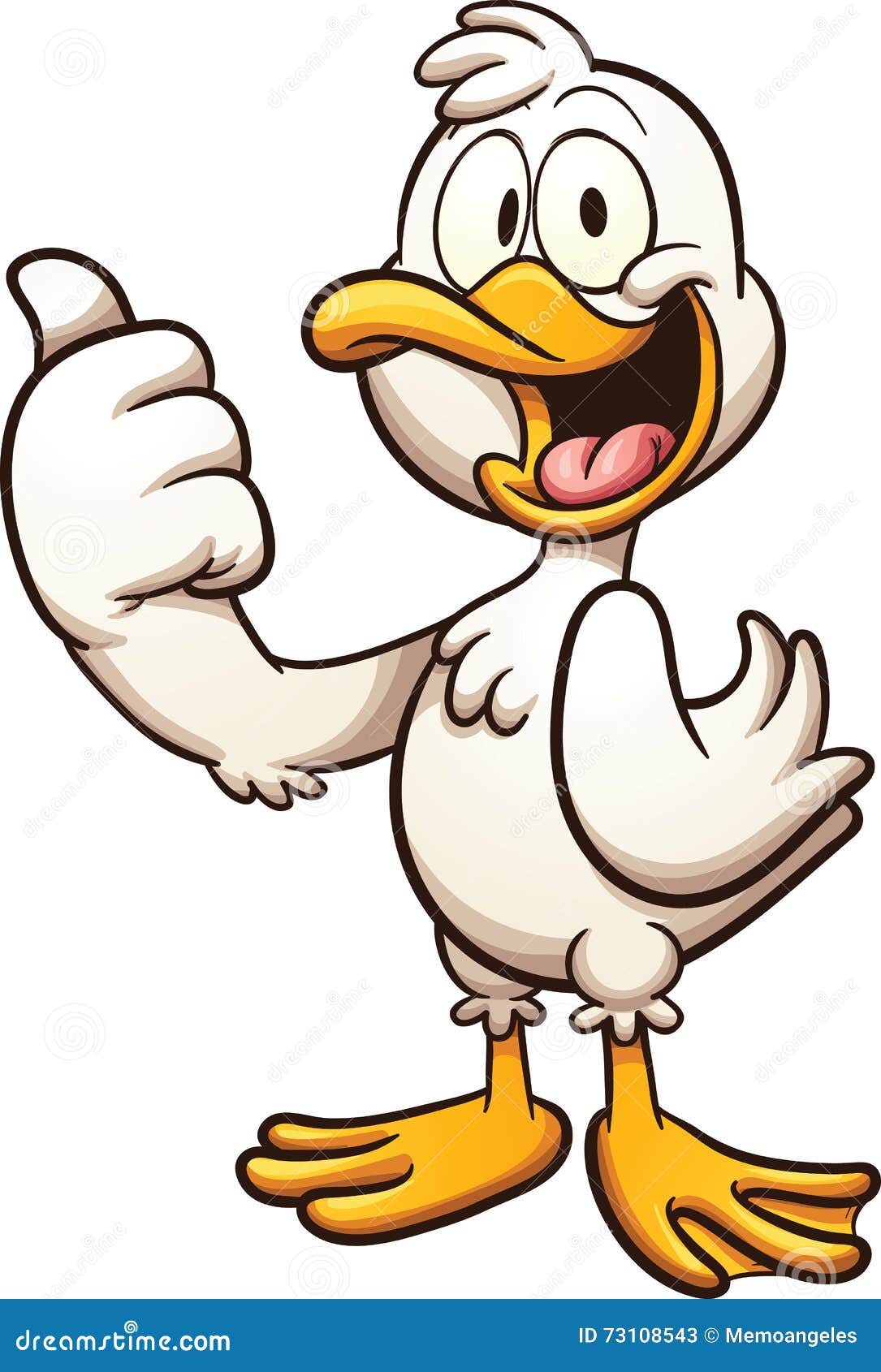 Cartoon duck stock vector  Illustration of single 