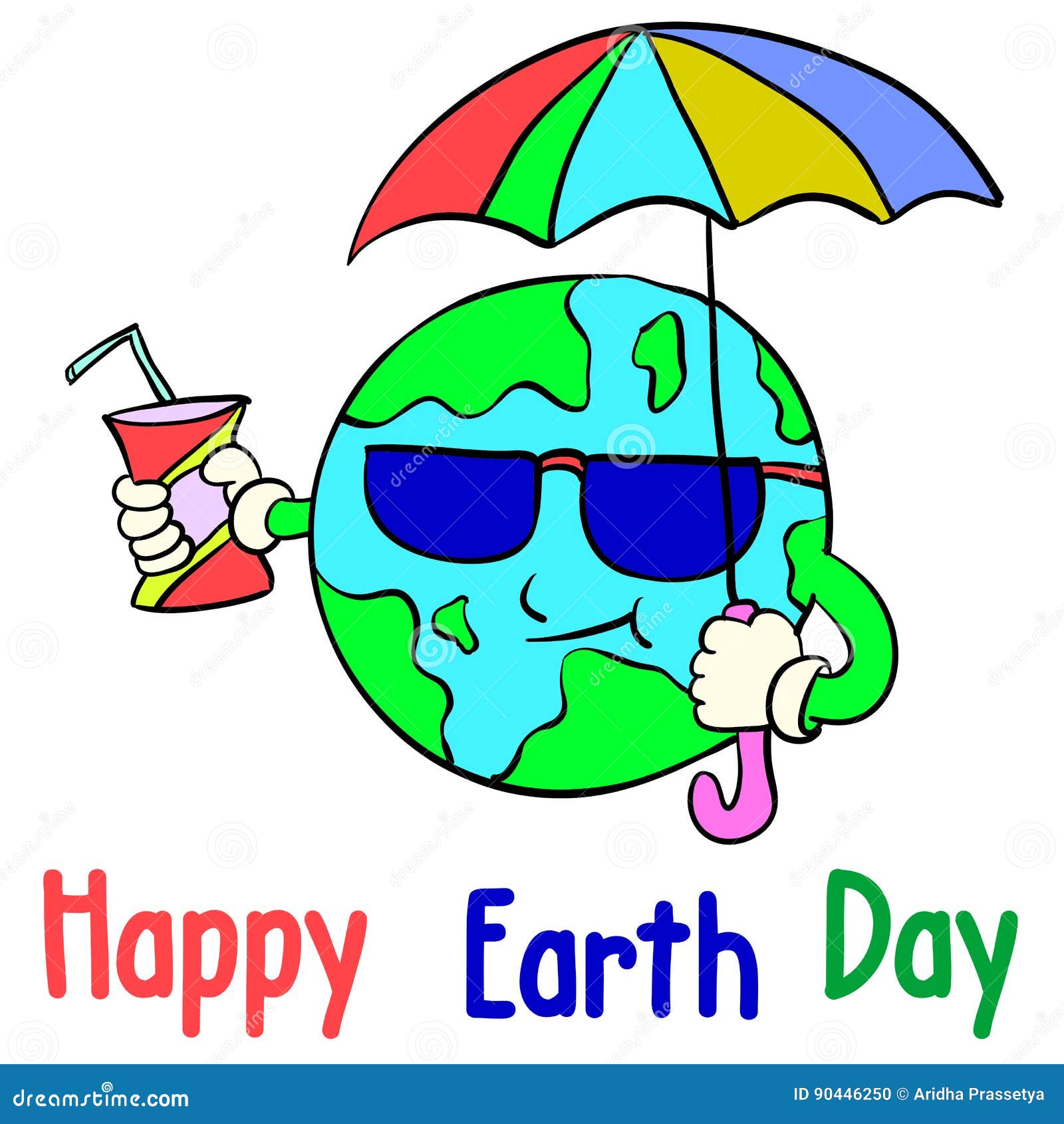 Cartoon Earth Day Style Collection Stock Vector - Illustration of drawing,  happy: 90446250