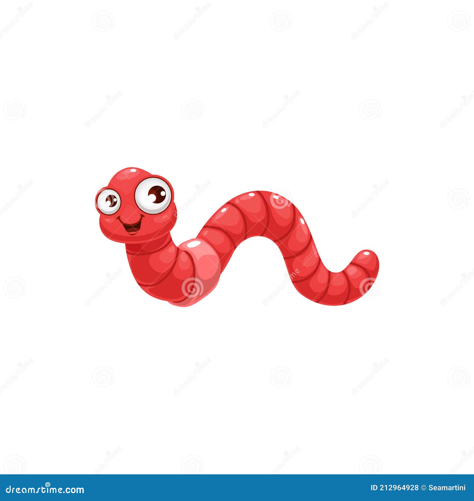 Cartoon Earthworm Vector Icon, Funny Insect Sign Stock Vector -  Illustration of logo, symbol: 212964928