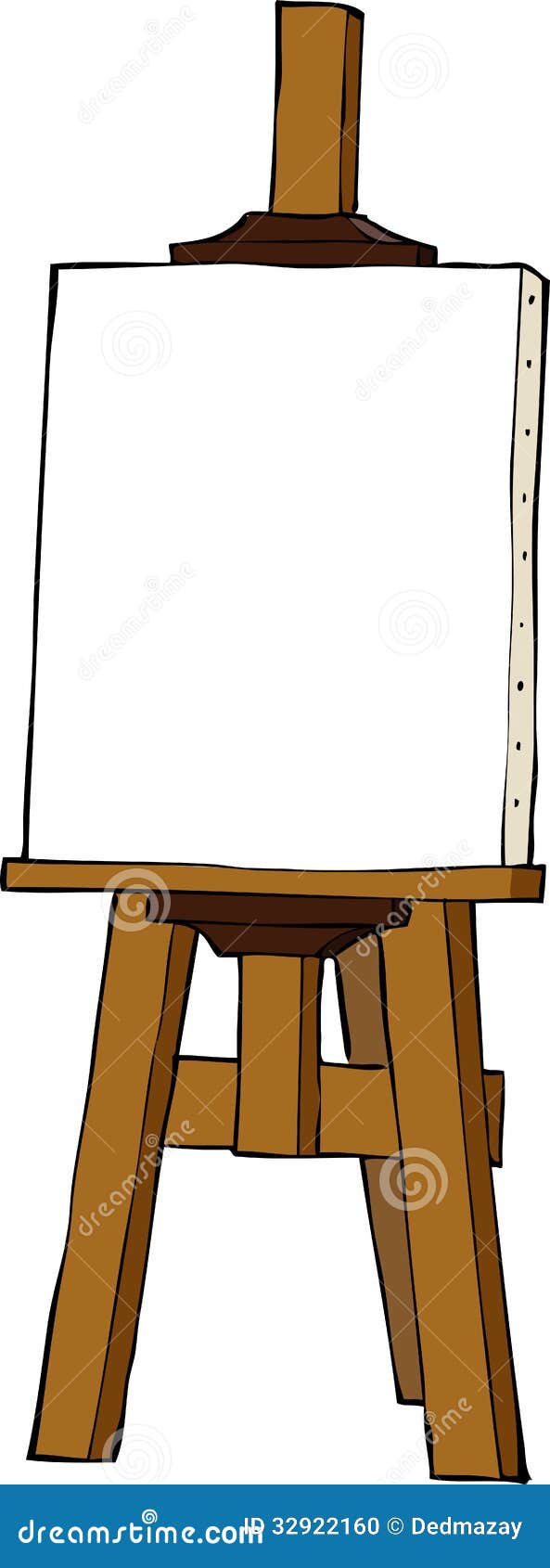 Cartoon easel stock vector. Image of creativity, canvas 