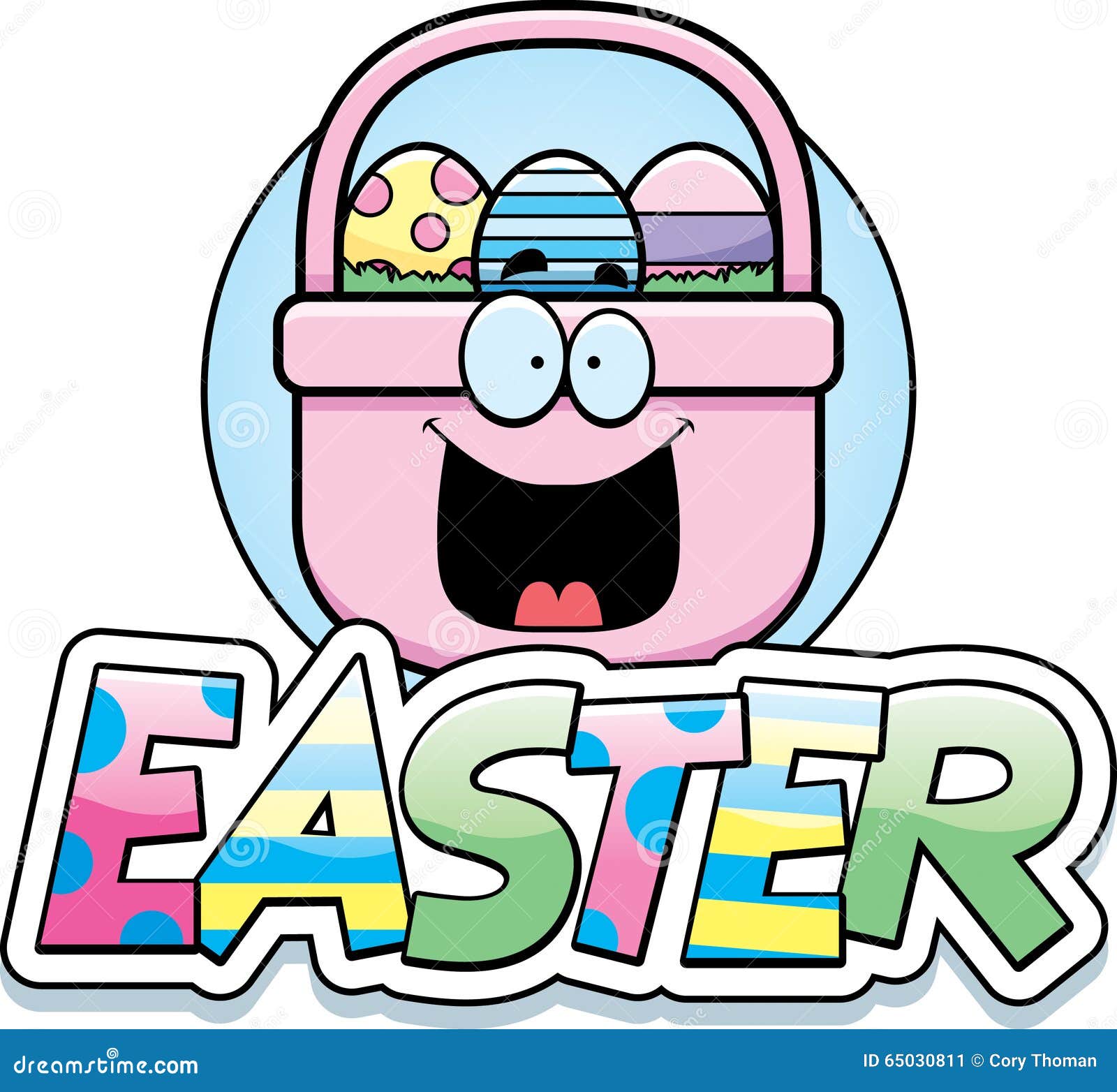 Cartoon Easter Basket Graphic Stock Vector Illustration of vector