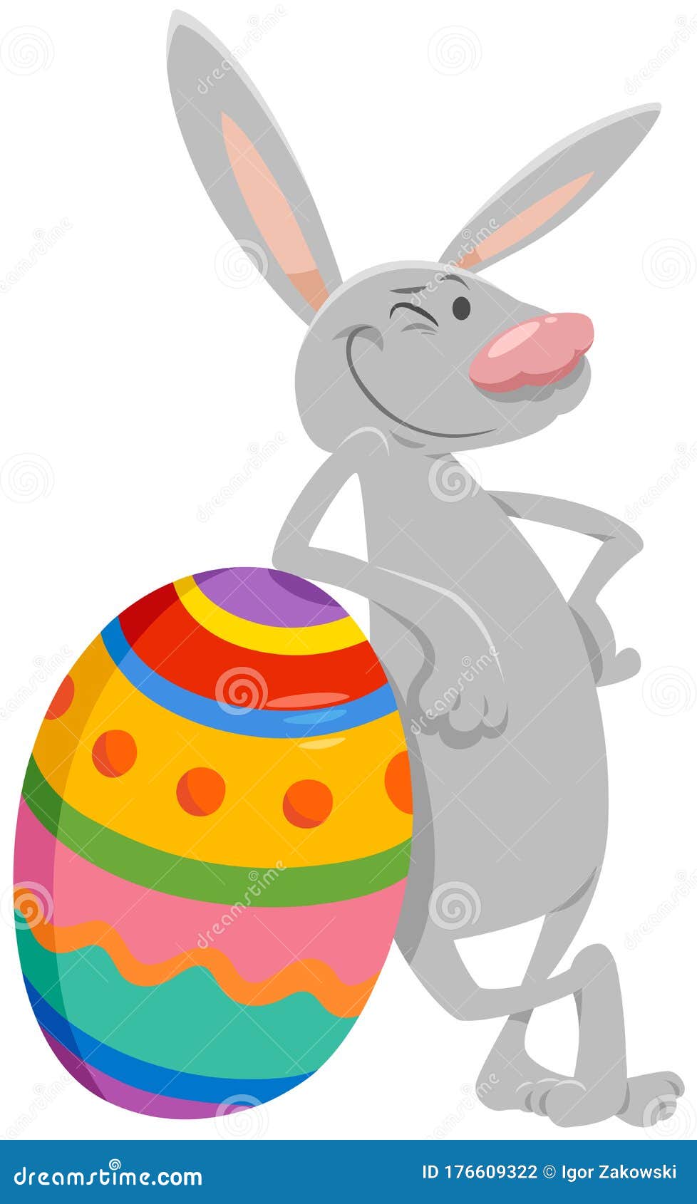 Cartoon Easter Bunny with Big Colored Egg Stock Vector - Illustration of humor, clip: 176609322 Cartoon Easter Bunny with Big Colored Egg Stock Vector - Illustration of humor, clip: 176609322