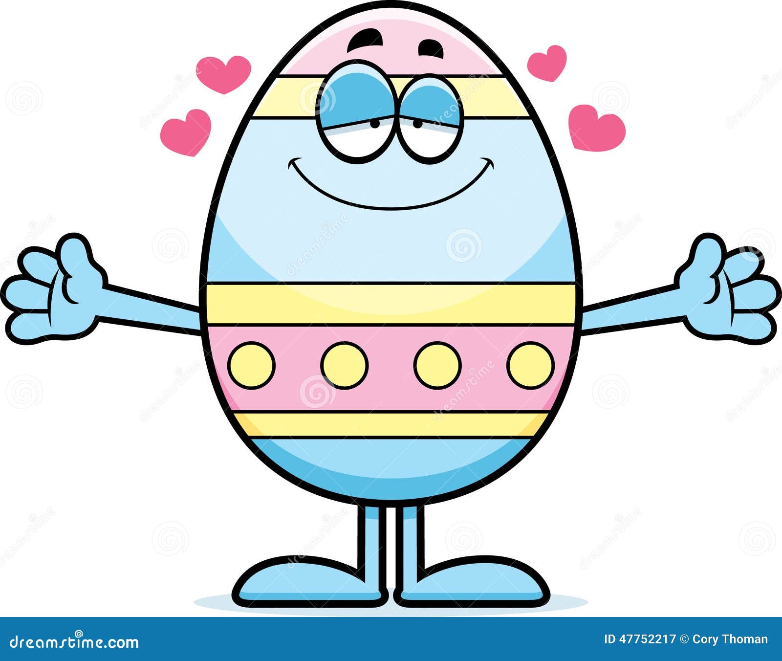 Cartoon Easter Egg Hug stock vector. Illustration of decorated 47752217