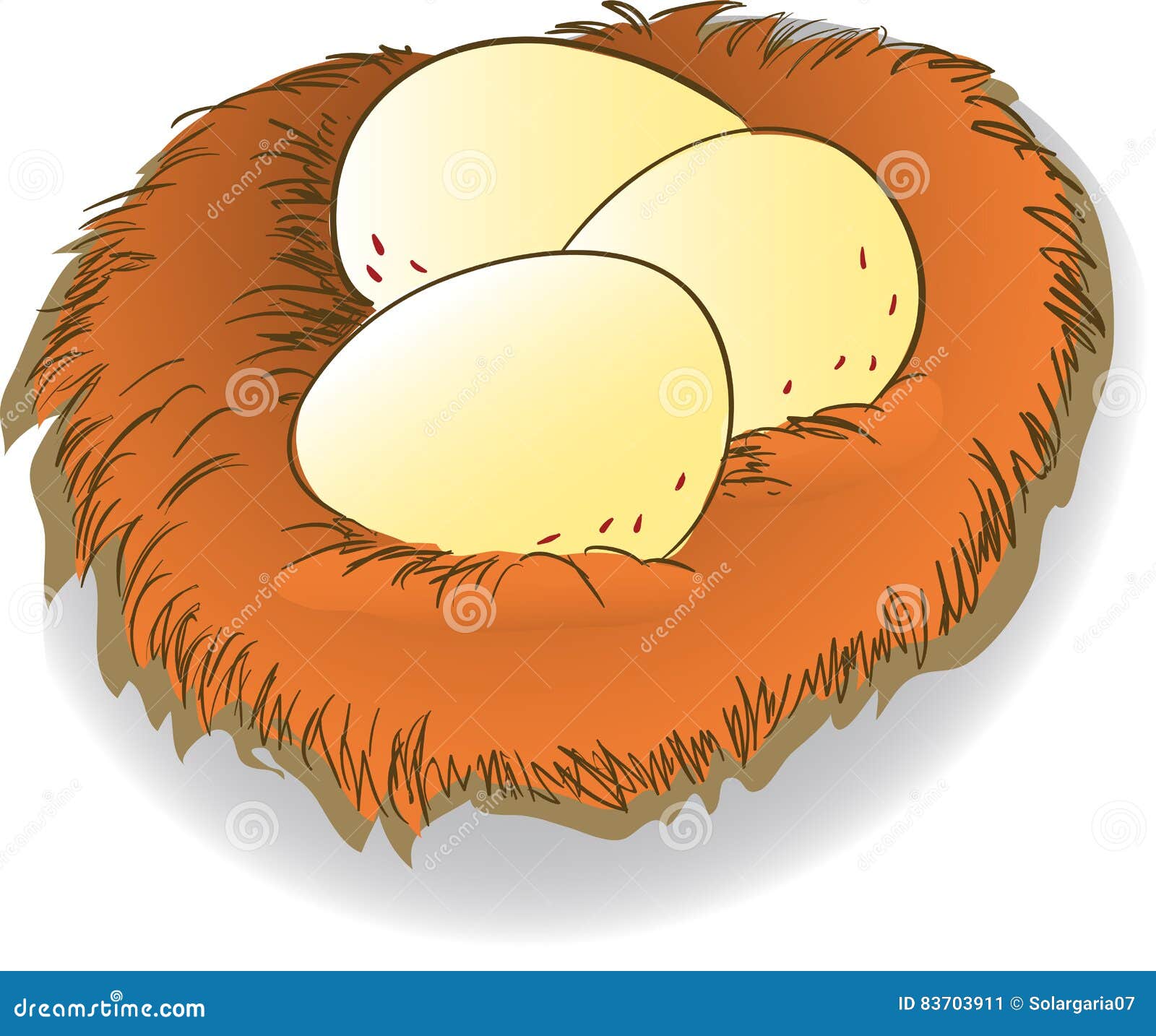 Cartoon Egg And Nest Clipart - Vector Illustration Stock ...