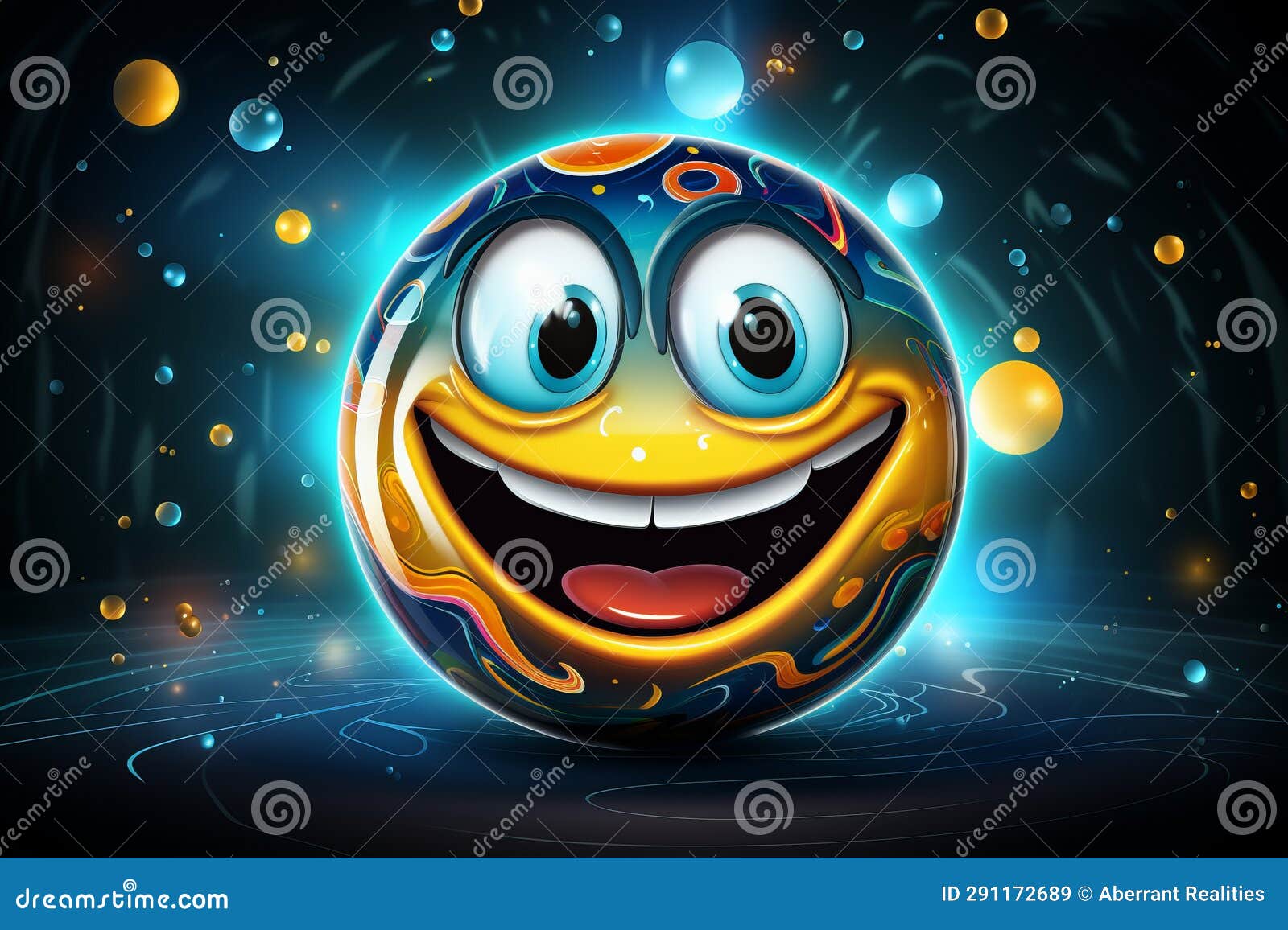 A Cartoon Egg with a Smiley Face on it Stock Illustration