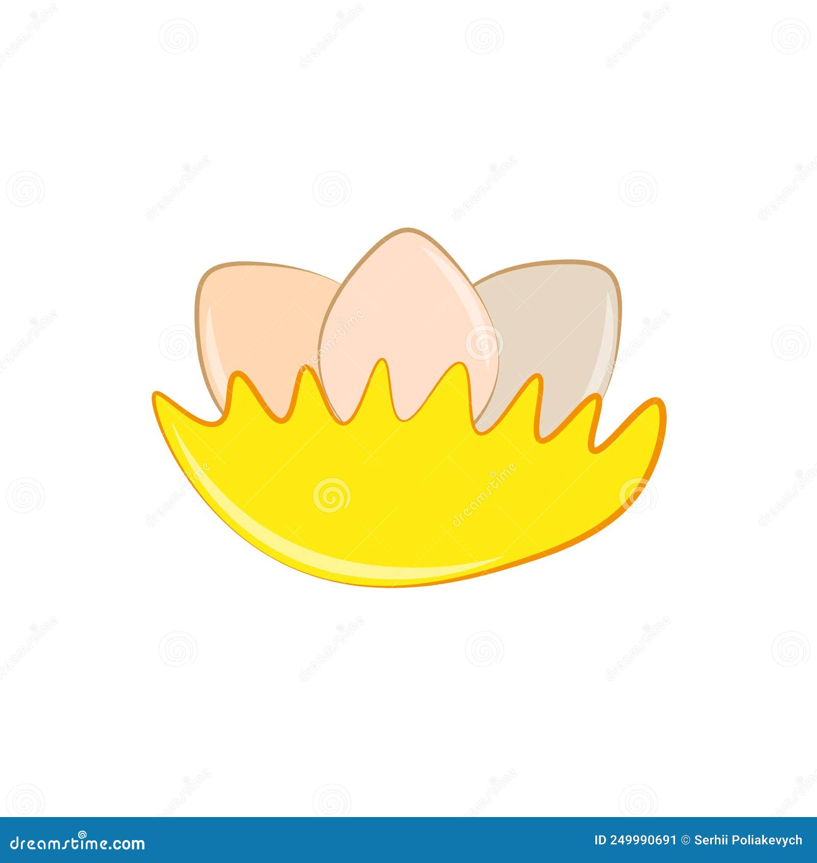 Cartoon Eggs for Decoration Design. Easter Bunny Set. Vector