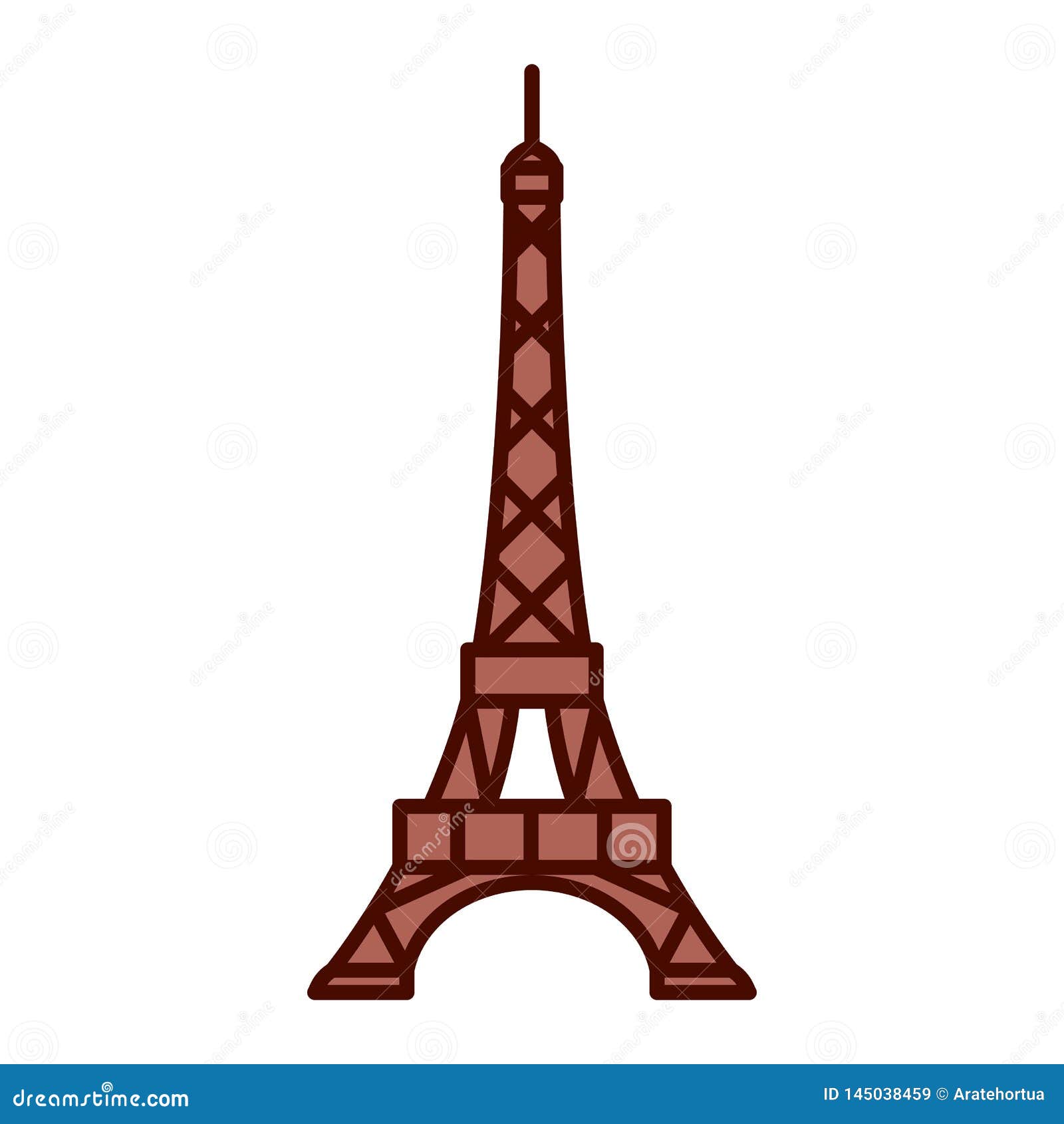 Cartoon Eiffel Tower Emoji Icon Isolated Stock Vector - Illustration of  building, anime: 145038459