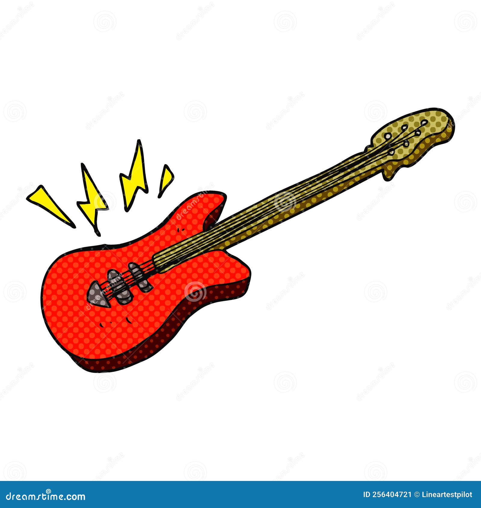 Cartoon Electric Guitar Picture. Image 256404721