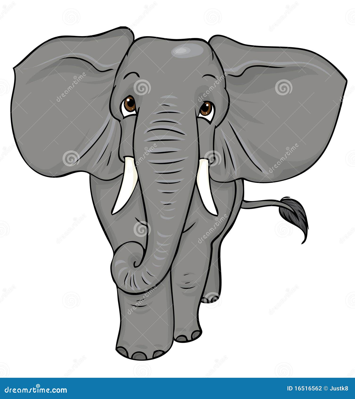 Cartoon elephant stock illustration. Illustration of eyes - 16516562