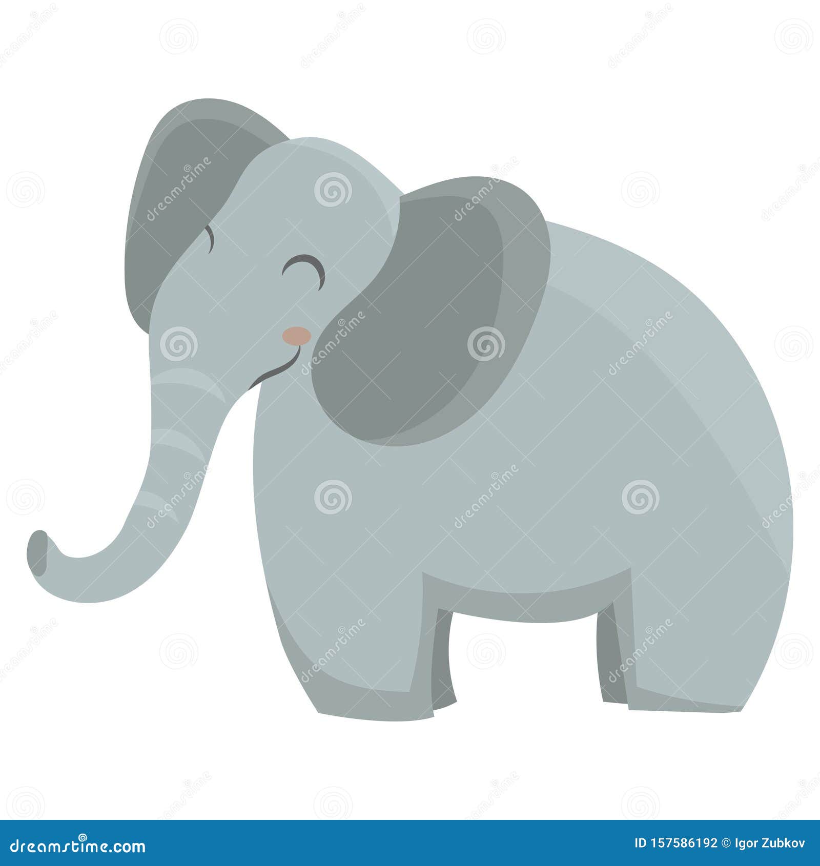 Cartoon Elephant. Vector Illustration of an Elephant. Drawing Animal for  Children. Zoo for Kids. Stock Vector - Illustration of child, laughing:  157586192