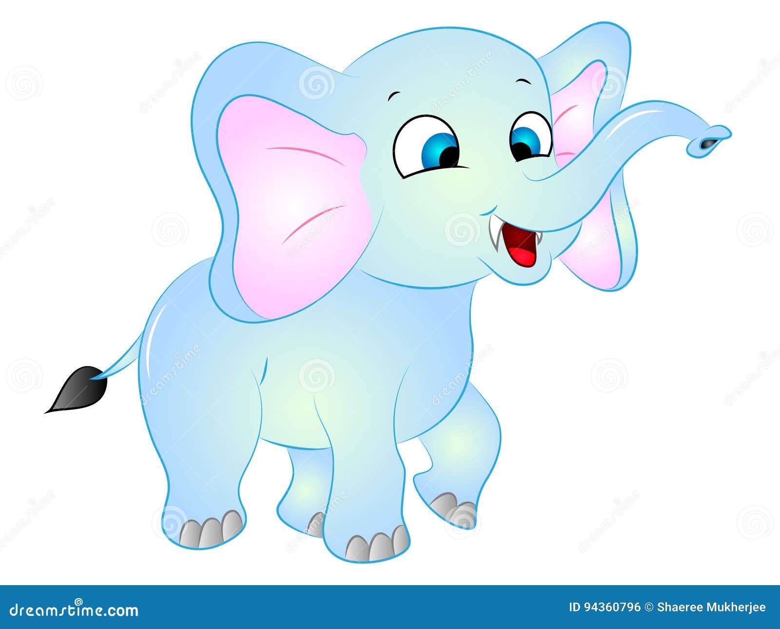 Cartoon Elephant Walking stock vector. Illustration of wildlife - 94360796