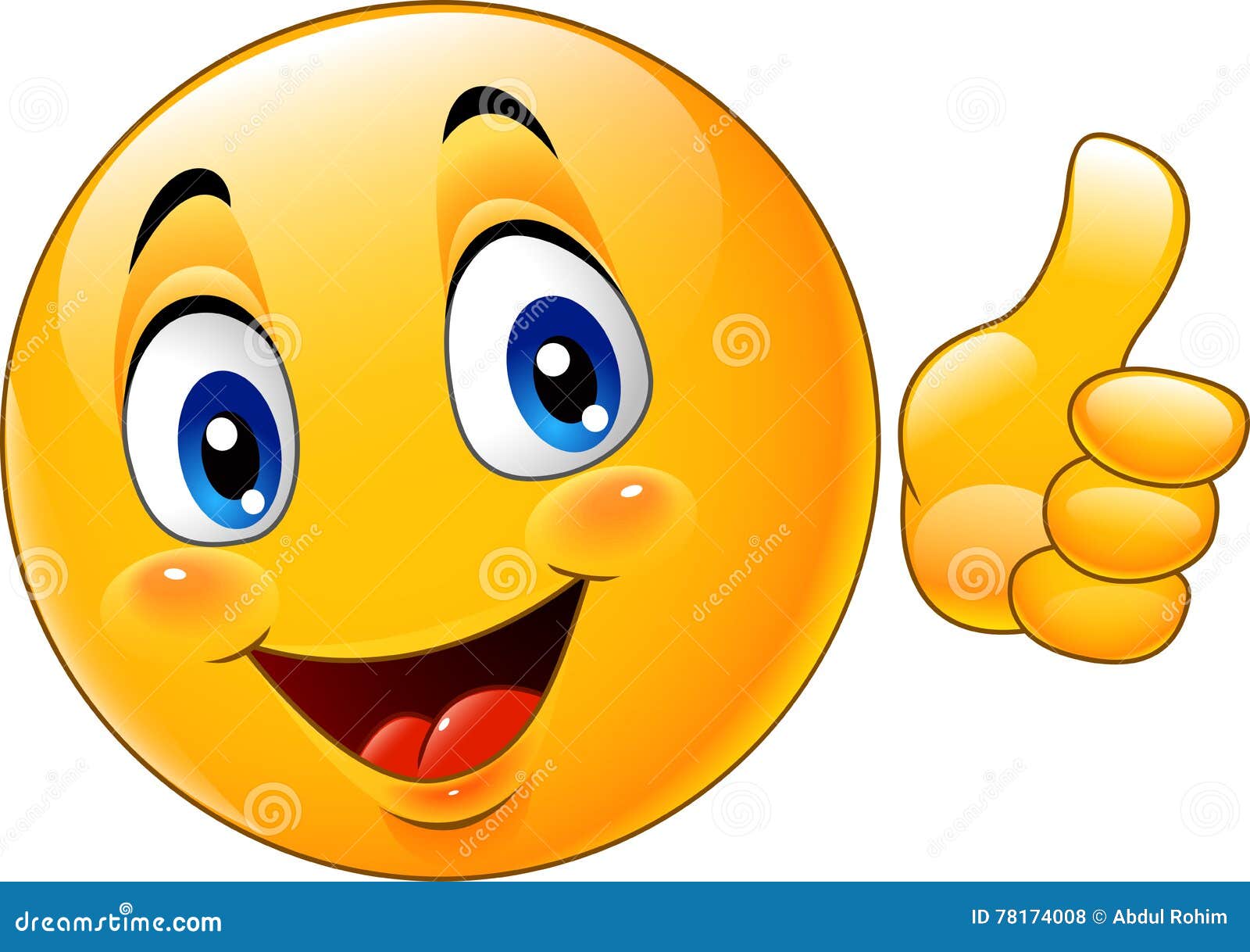 Cartoon Smiley Faces With Thumbs Up