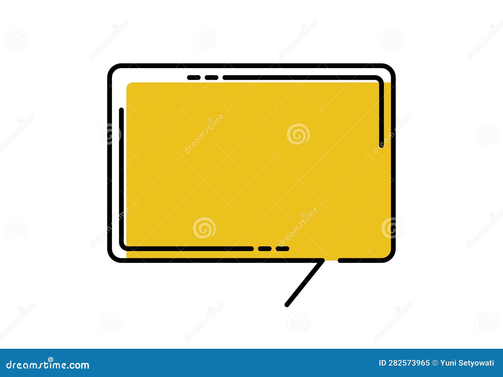 Creative Speech Bubble with Black Line for Text Box PNG Illustration