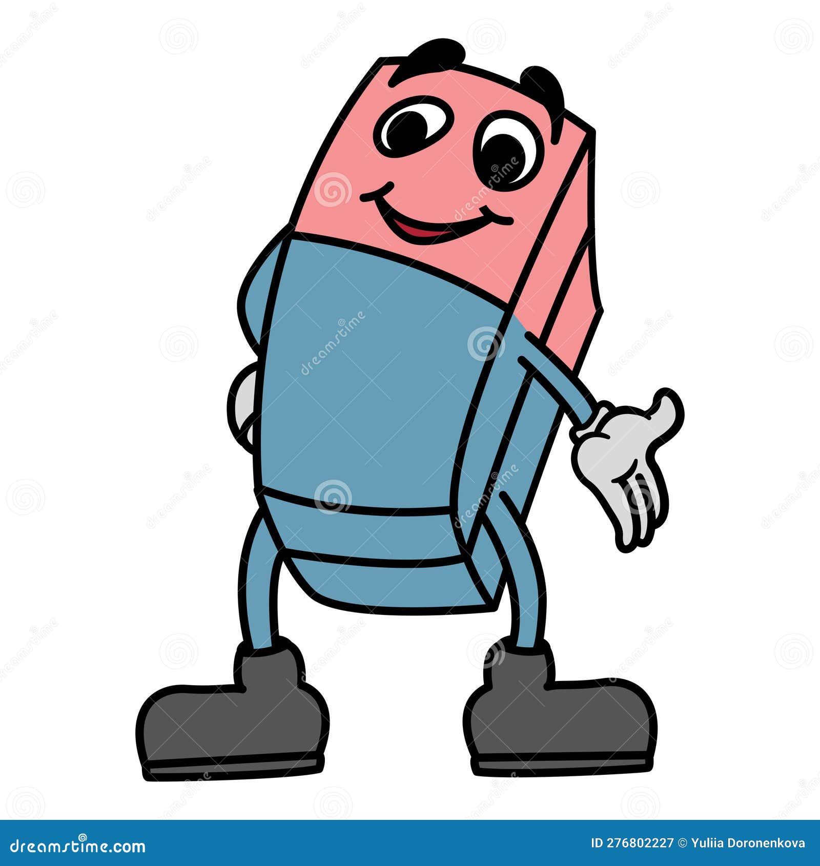 Cartoon Eraser stock vector. Illustration of funny, wash 276802227
