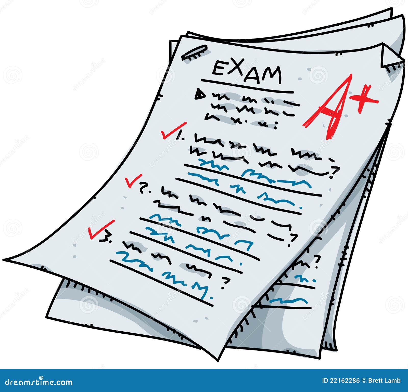 Cartoon Exam stock illustration. Illustration of questions - 22162286