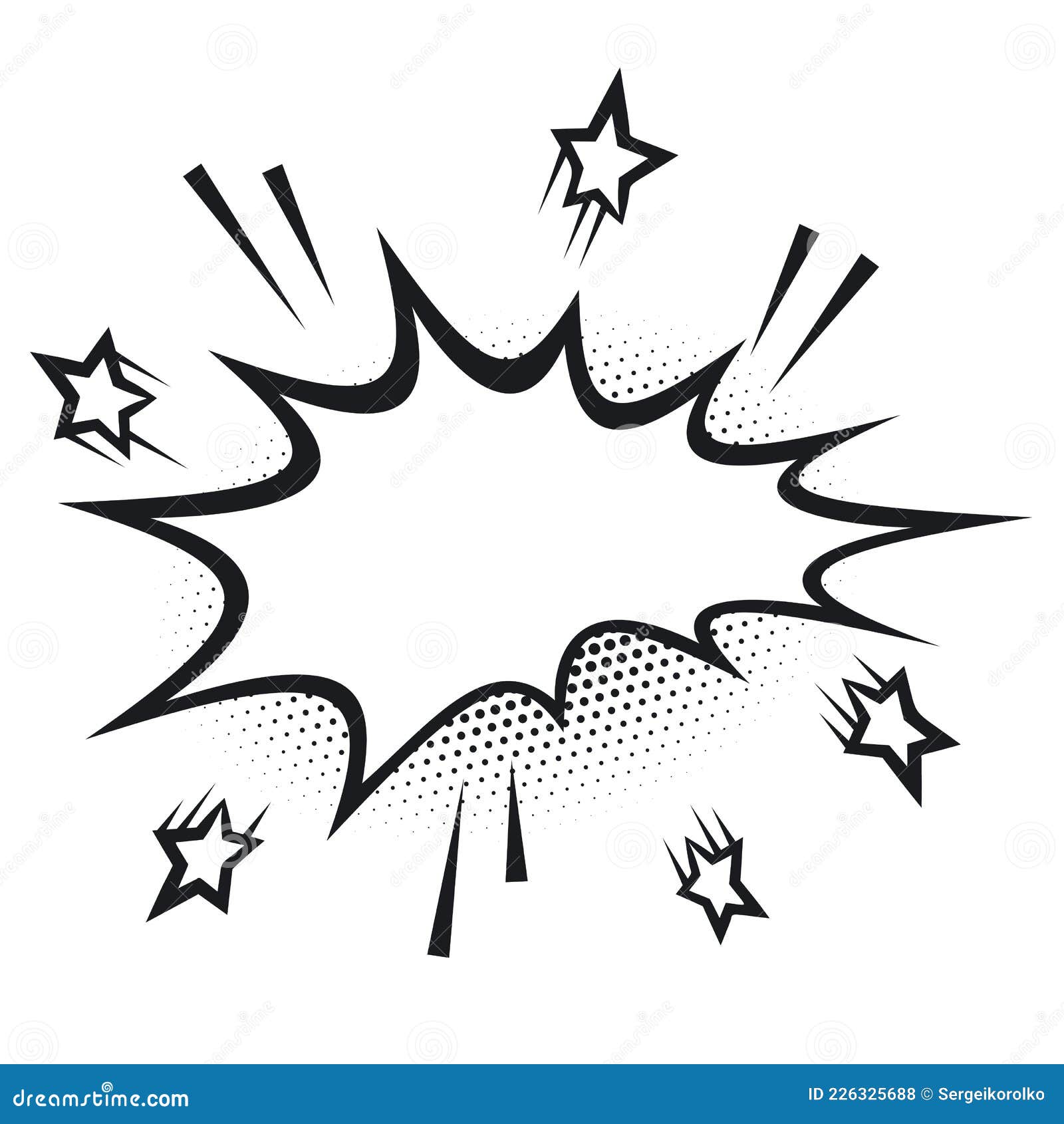 Cartoon Explosion or Speech Bubble in Comic Style with Space for Your Text  Stock Vector - Illustration of cartoon, background: 226325688