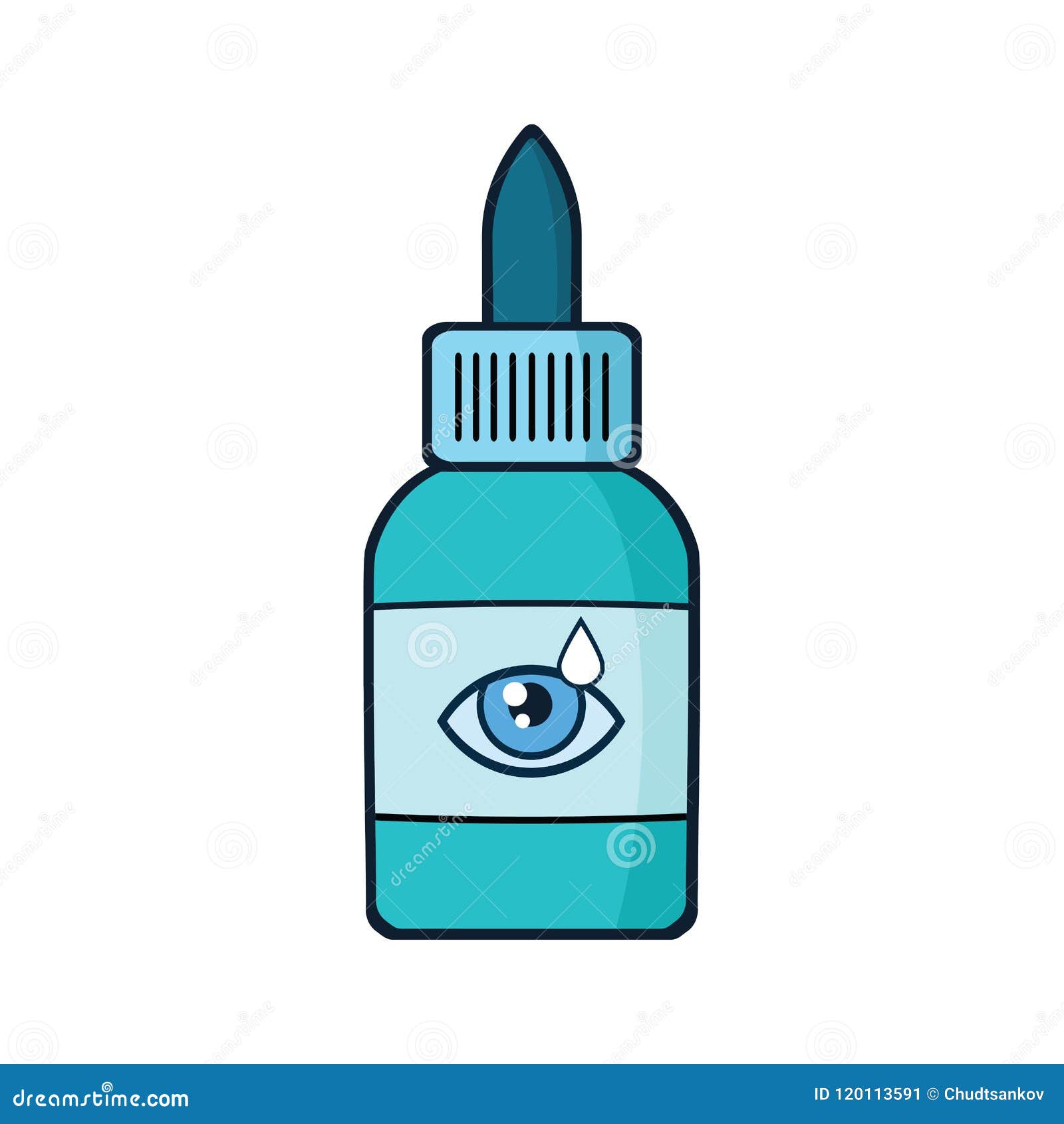 Cartoon Eye Drops Plastic Bottle Stock Illustration - Illustration of  fluid, lubricant: 120113591