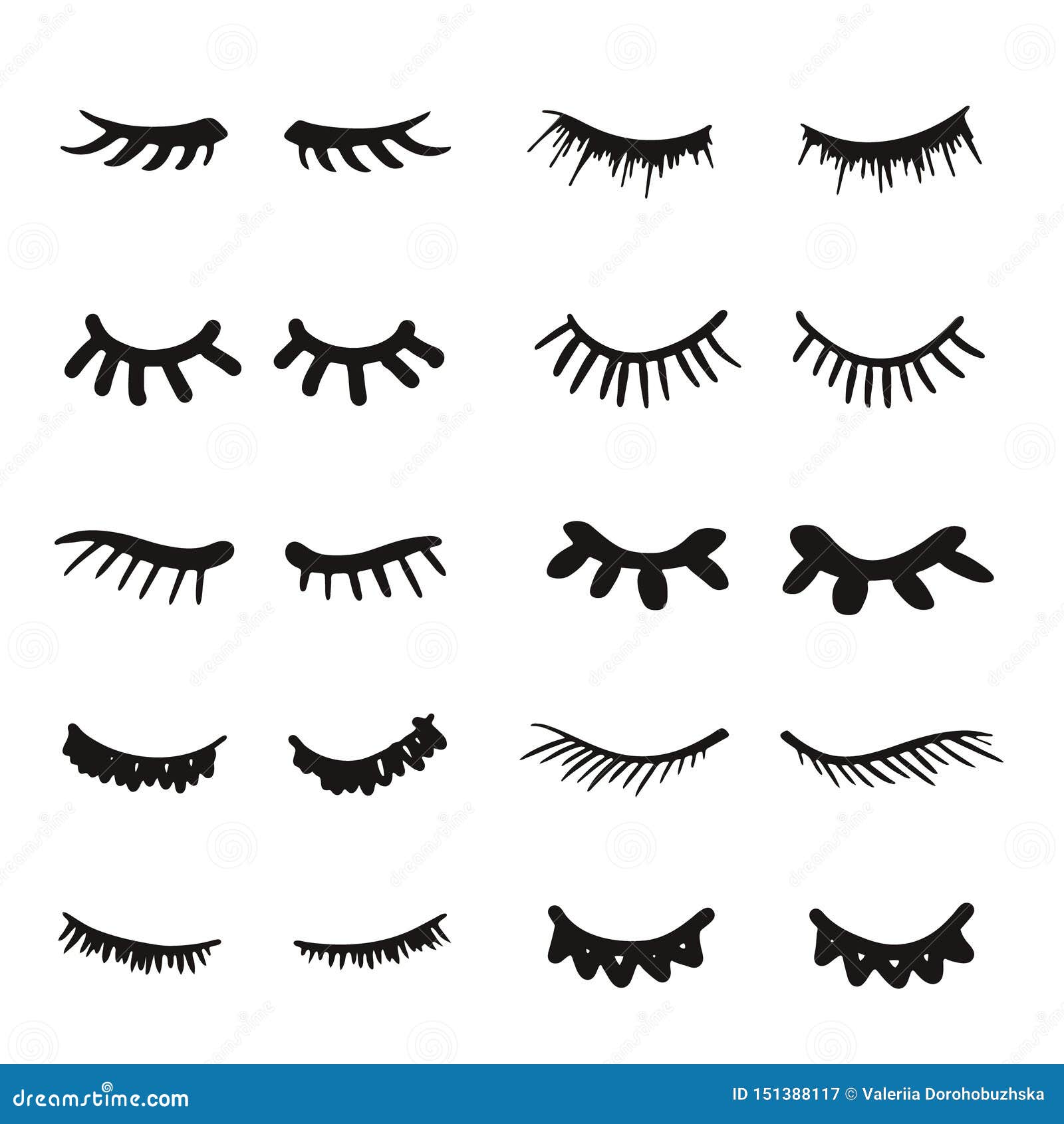 Download Vector Unicorn Eyelashes. Cartoon Animal Eyes. Closed Woman Eyes. Icon Set. | CartoonDealer.com ...