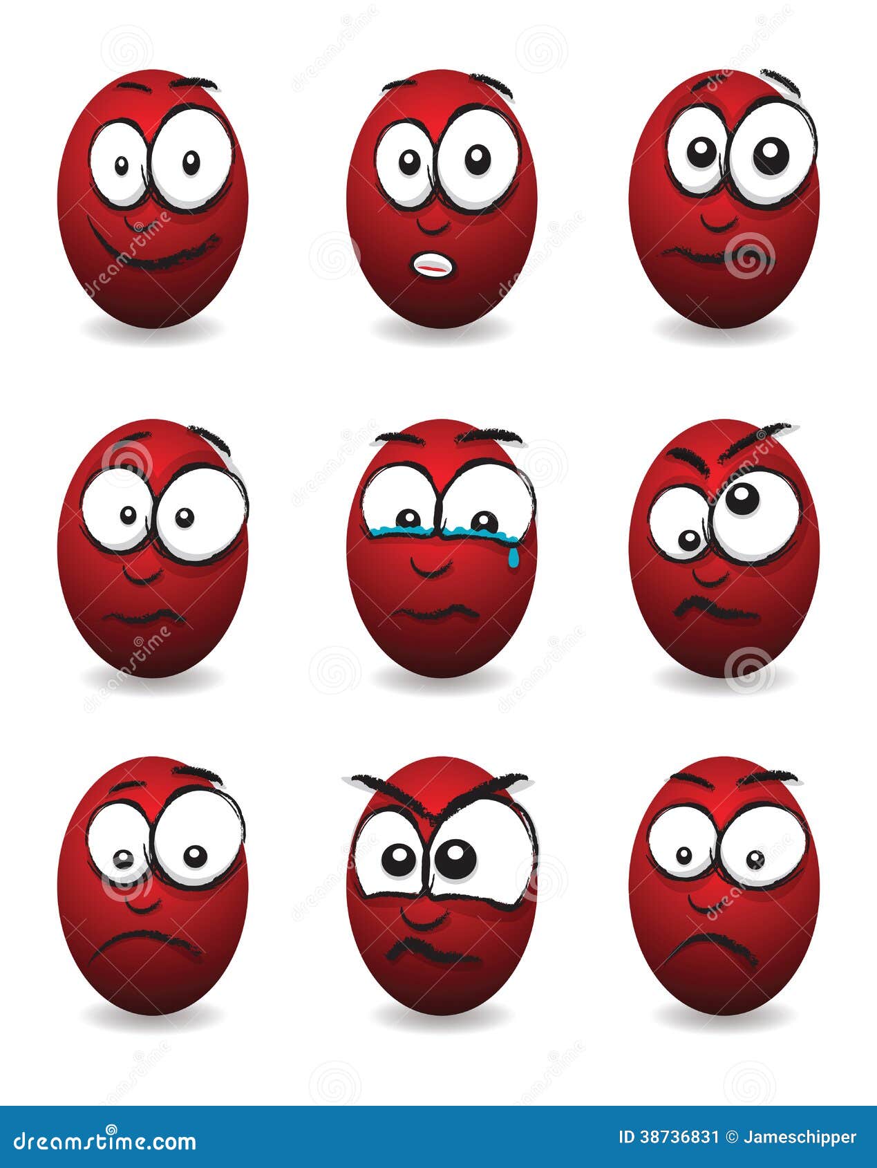 Little Red-haired Girl Scared Face Expression, Set Of Cartoon Vector  Illustrations Isolated On White Background. Set Of Kid Emotion Face Icons,  Facial Expressions. Royalty Free SVG, Cliparts, Vectors, and Stock  Illustration. Image