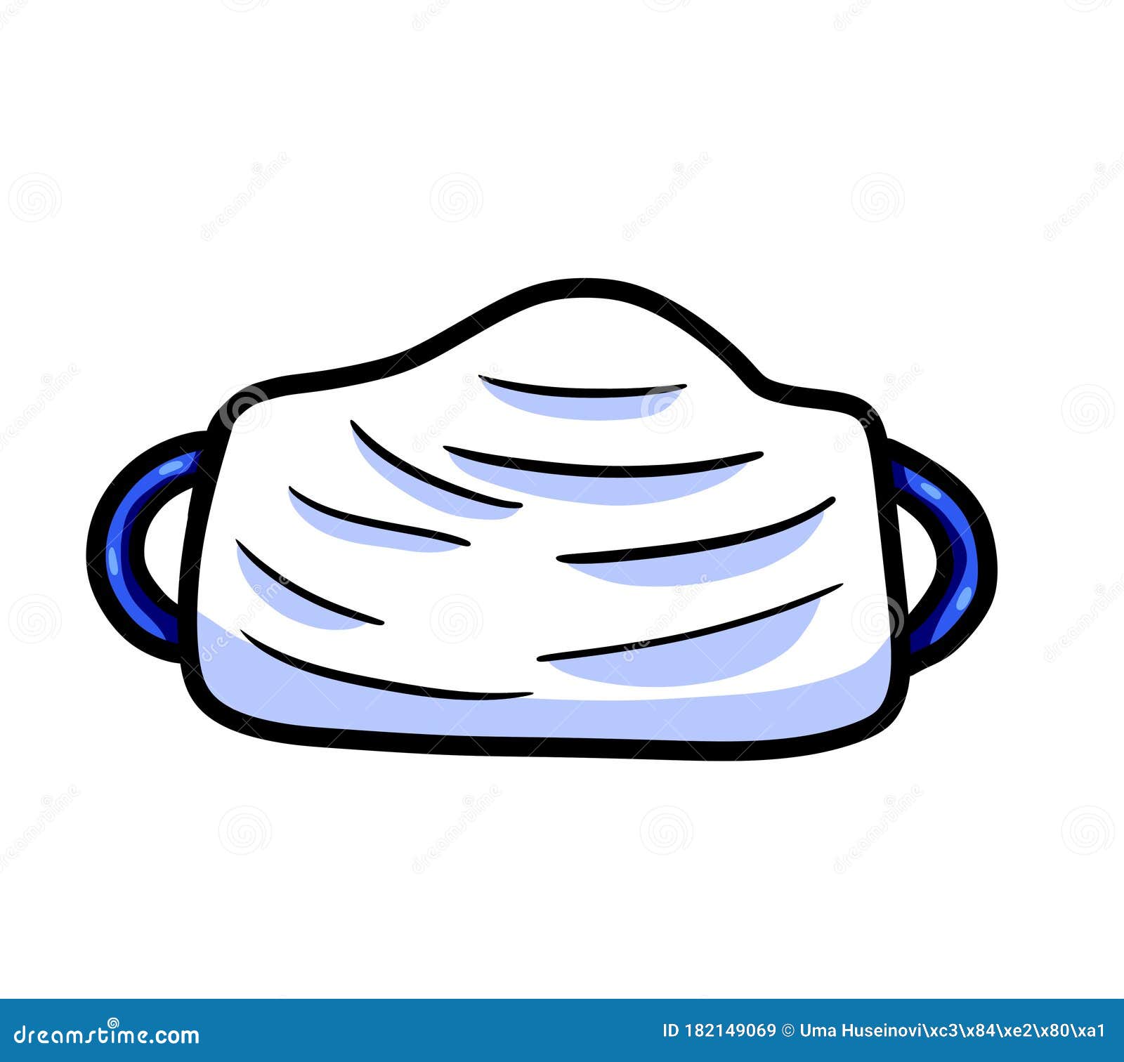 A Stylized Cartoon Face Mask Stock Illustration Illustration of cartoon, blue 182149069