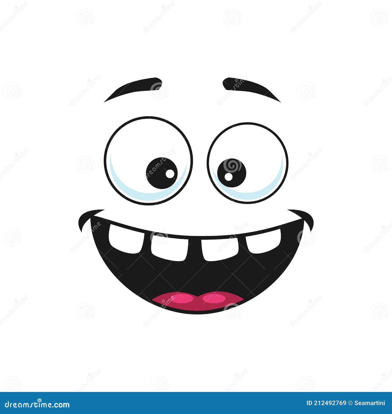 Cartoon Bonito Piscando Rosto, Feliz Emoji Com Sorriso Denteado Boca Aberta  Isolado Ícone. Emoticon Vetorial Gesto Ok Piscando Olho Piscando. Emoji  Feliz Expressão Facial Positiva, Gesto Okey Royalty Free SVG, Cliparts,  Vetores