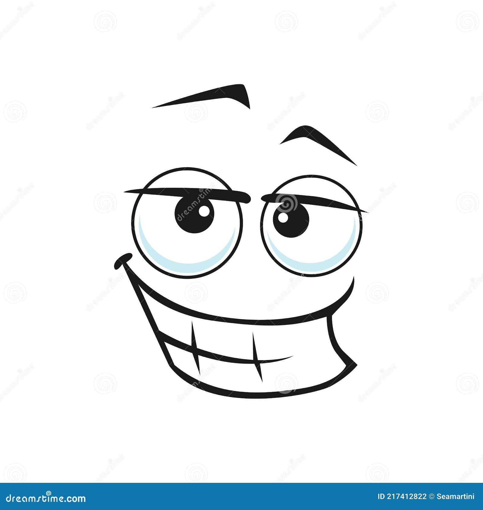 Cartoon Face Vector Ogle Facial Expression, Smile Stock Vector -  Illustration of facial, isolated: 217412822