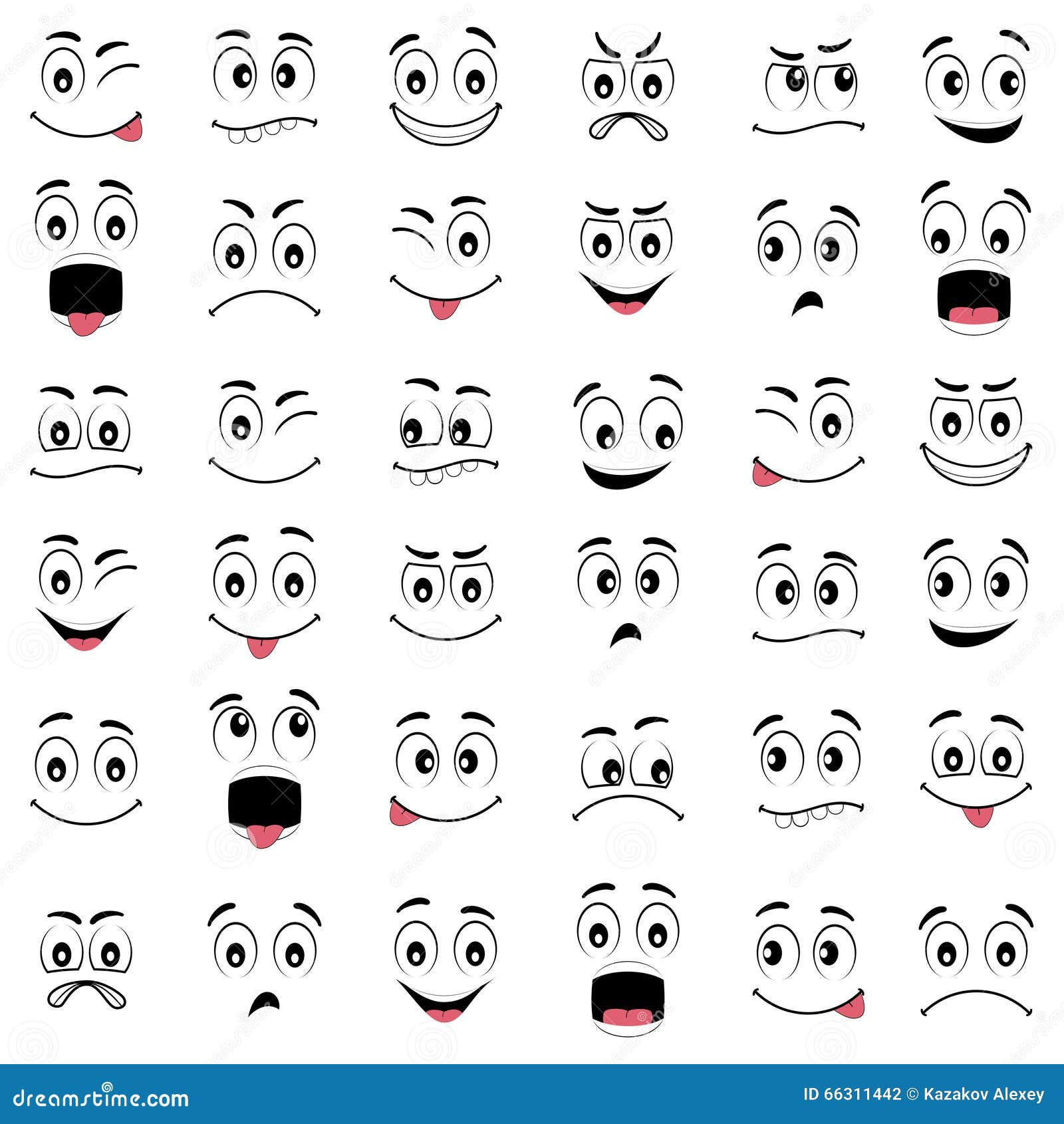 Cartoon Faces with Different Emotions Stock Vector - Illustration of evil, emoticon: 66311442 Cartoon Faces with Different Emotions Stock Vector - Illustration of evil, emoticon: 66311442