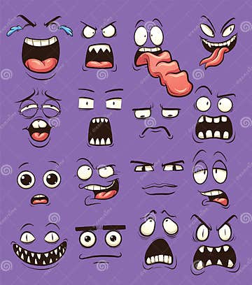 Cartoon faces stock vector. Illustration of character - 69545351