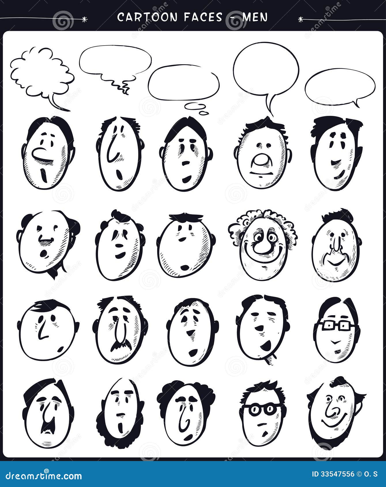 Cartoon faces- men stock vector. Illustration of young - 33547556 Cartoon faces- men stock vector. Illustration of young - 33547556