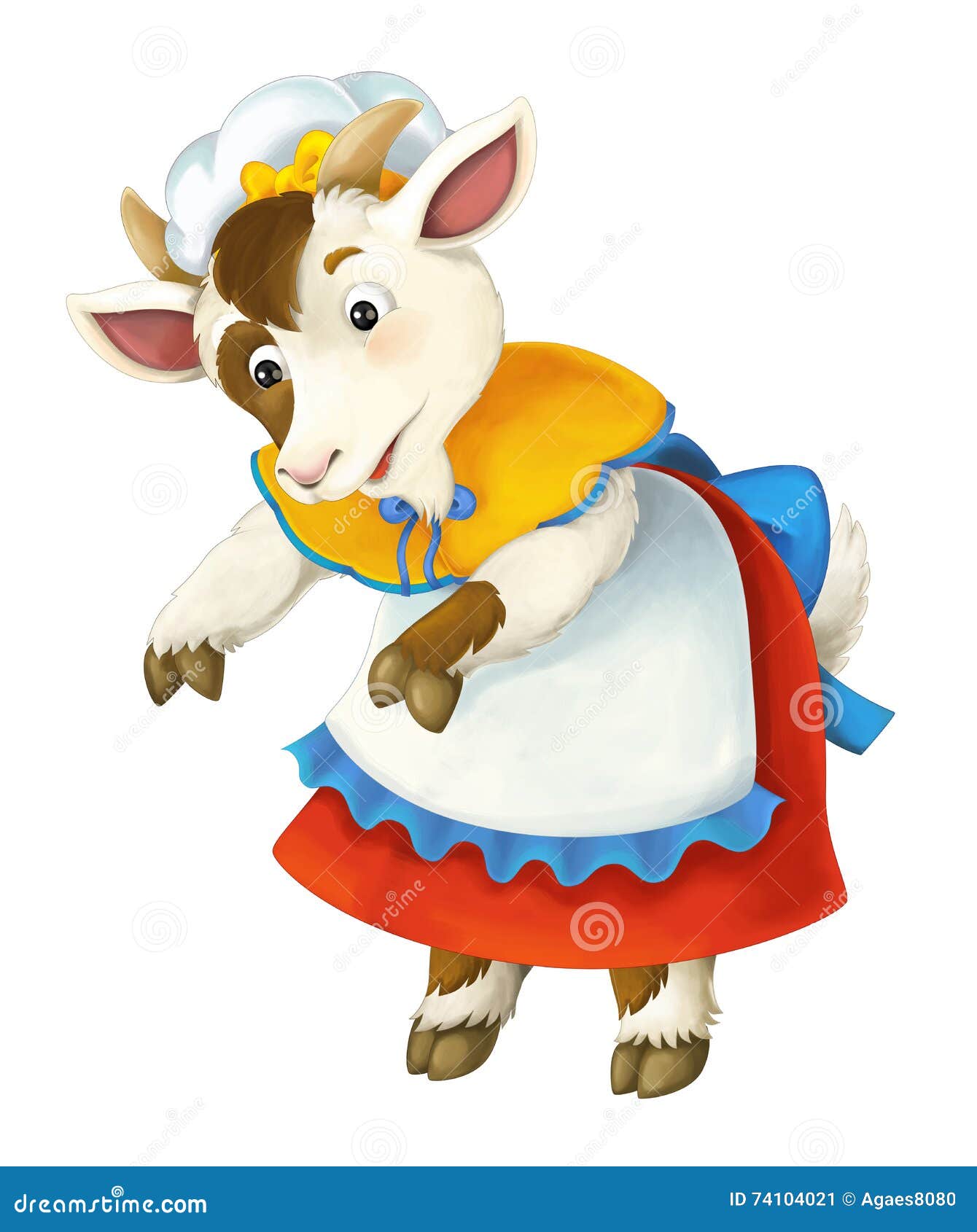 Cartoon Fairy Tale Character for Different Usage - Mother Goat Being  Careful about Something or Someone Stock Illustration - Illustration of  anime, isolated: 74104021